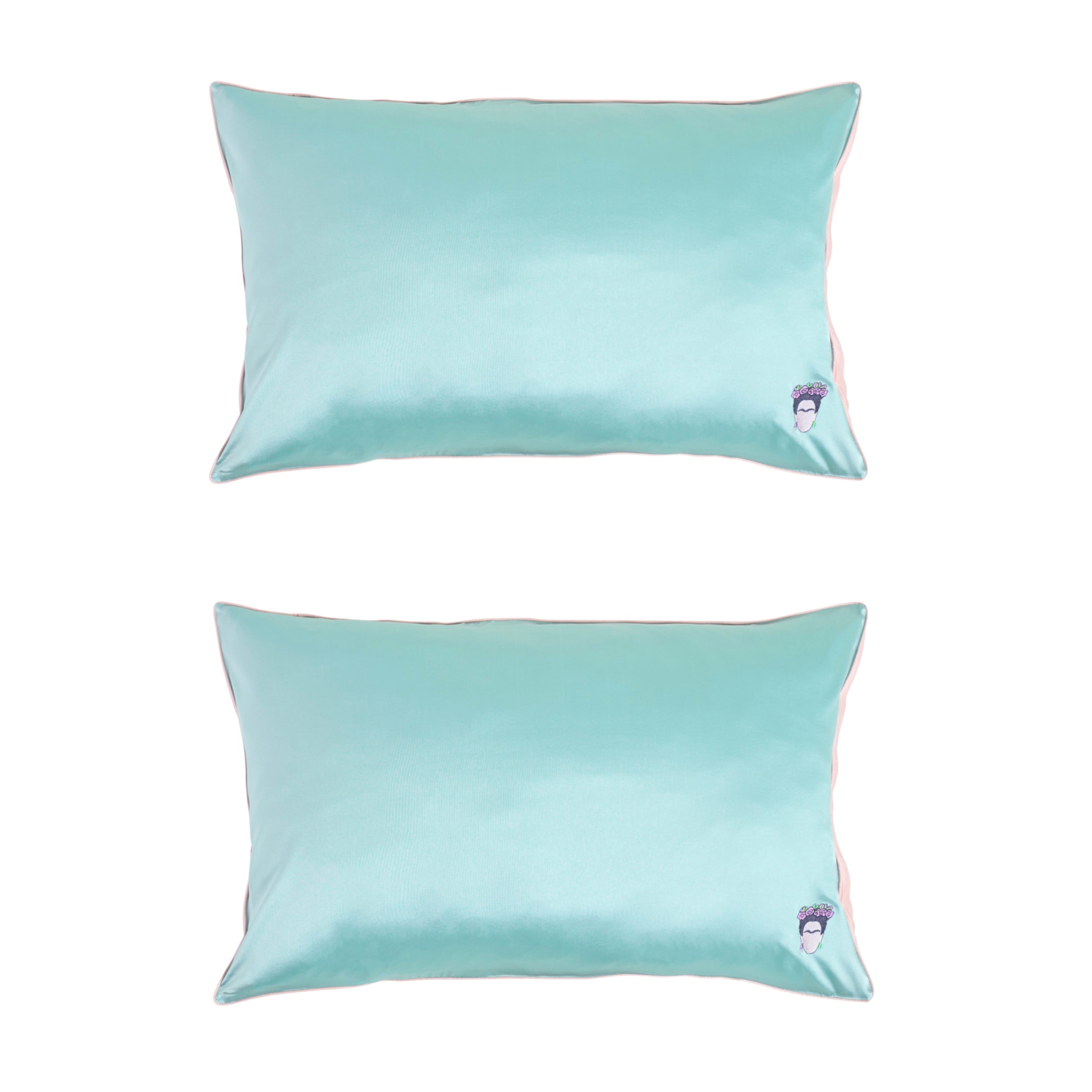 "Frida" 2-Piece Silk Pillowcase Gift Set - Teal