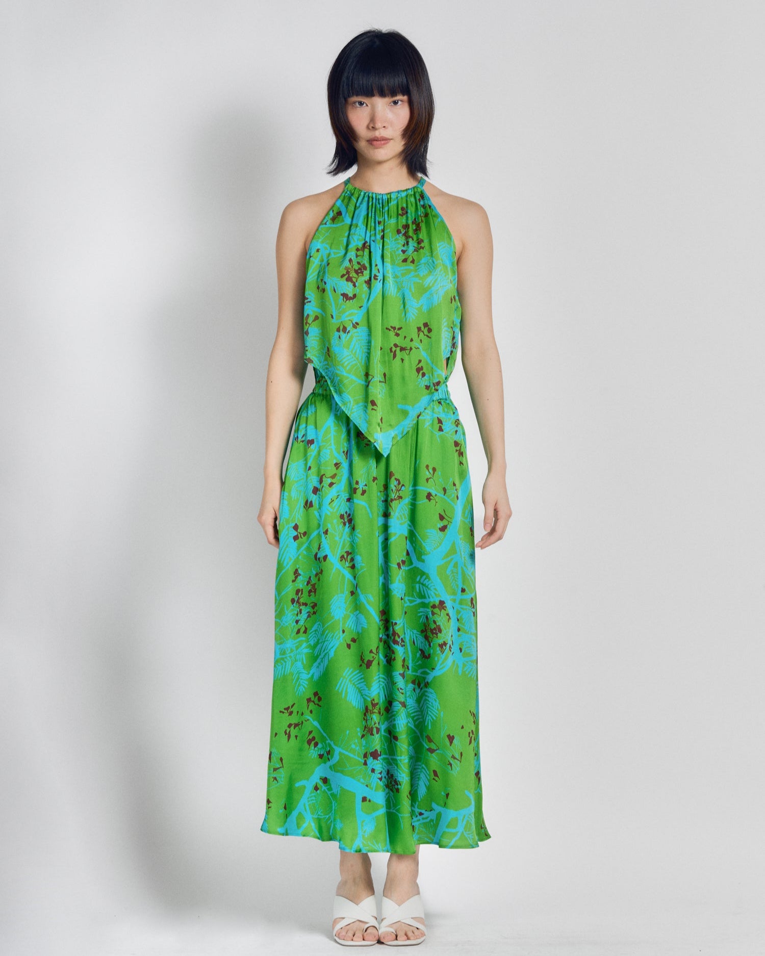 "Coco Dream" Halter Scarf Top - Green
