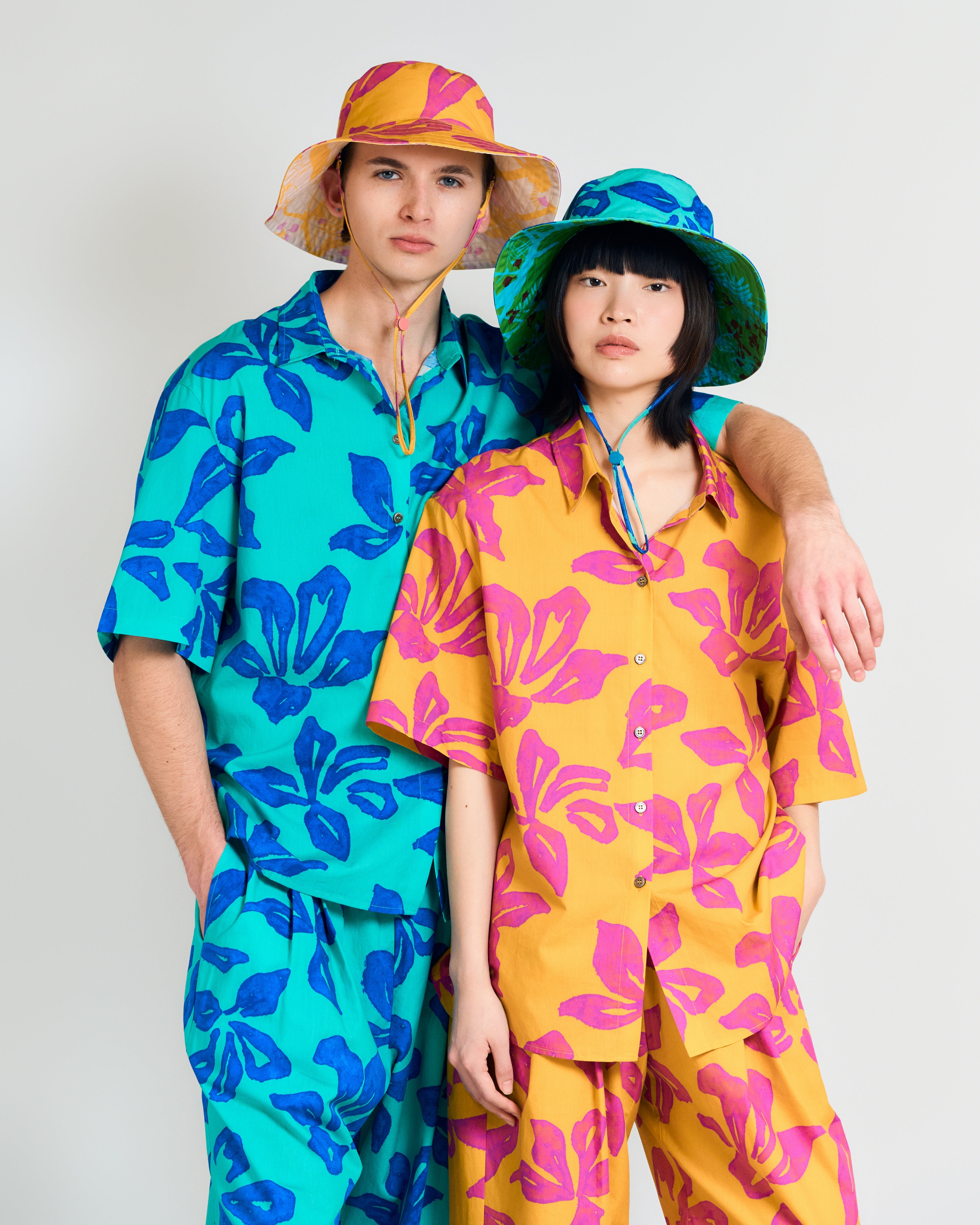 "Tropical Bliss" Reversible Sun Hat - Golden Hour