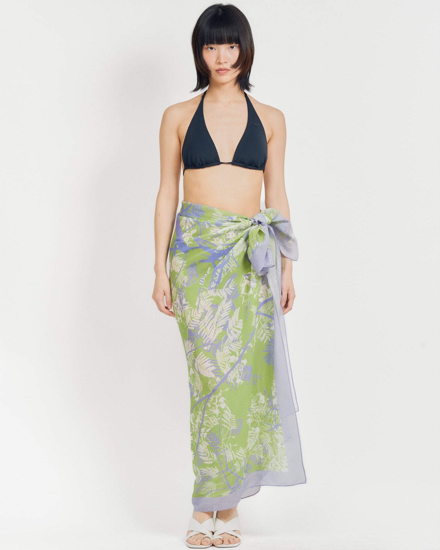 "Coco Dream" Beach Sarong Wrap - Purple & Green