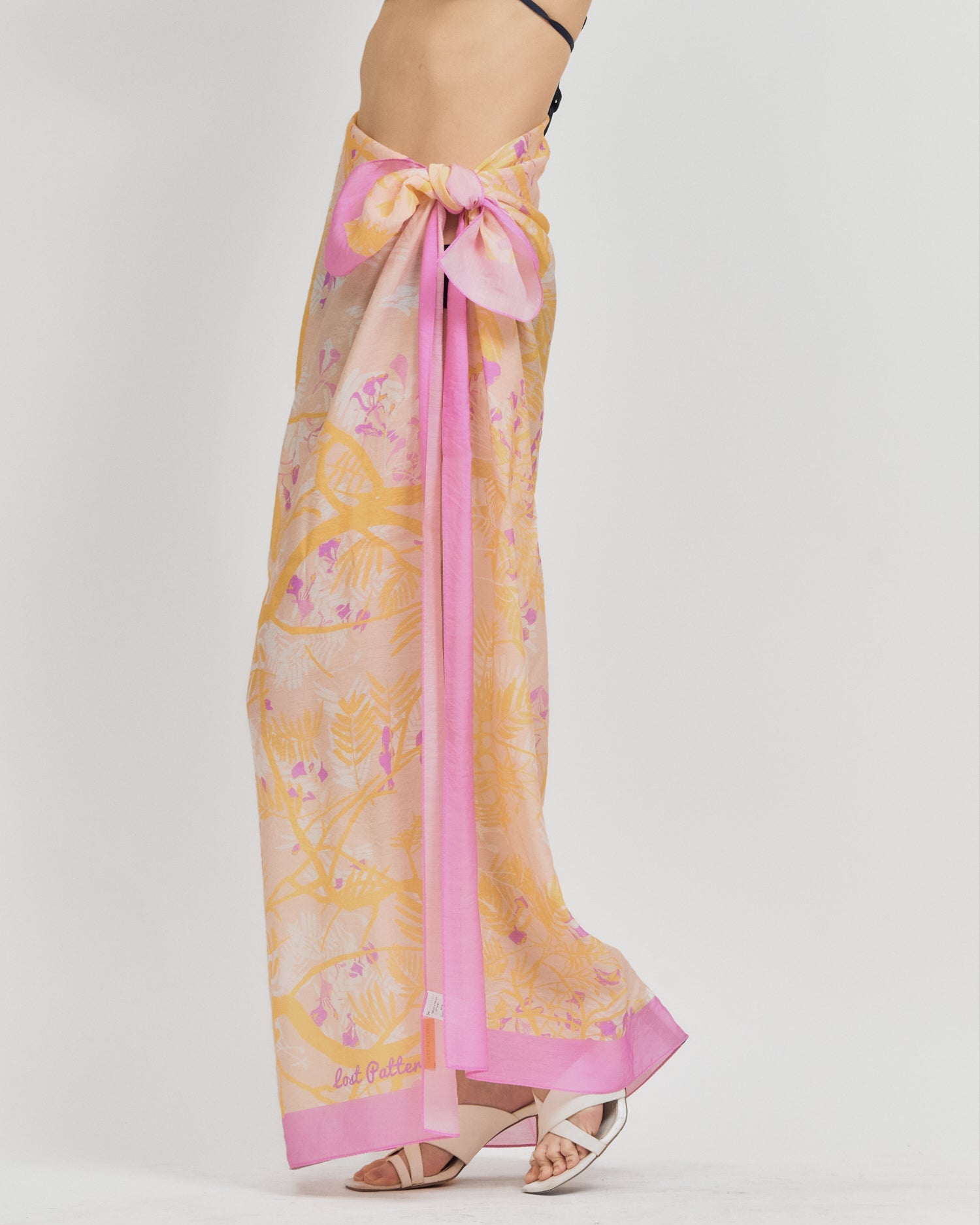 "Coco Dream" Beach Sarong Wrap  - Pink & Yellow