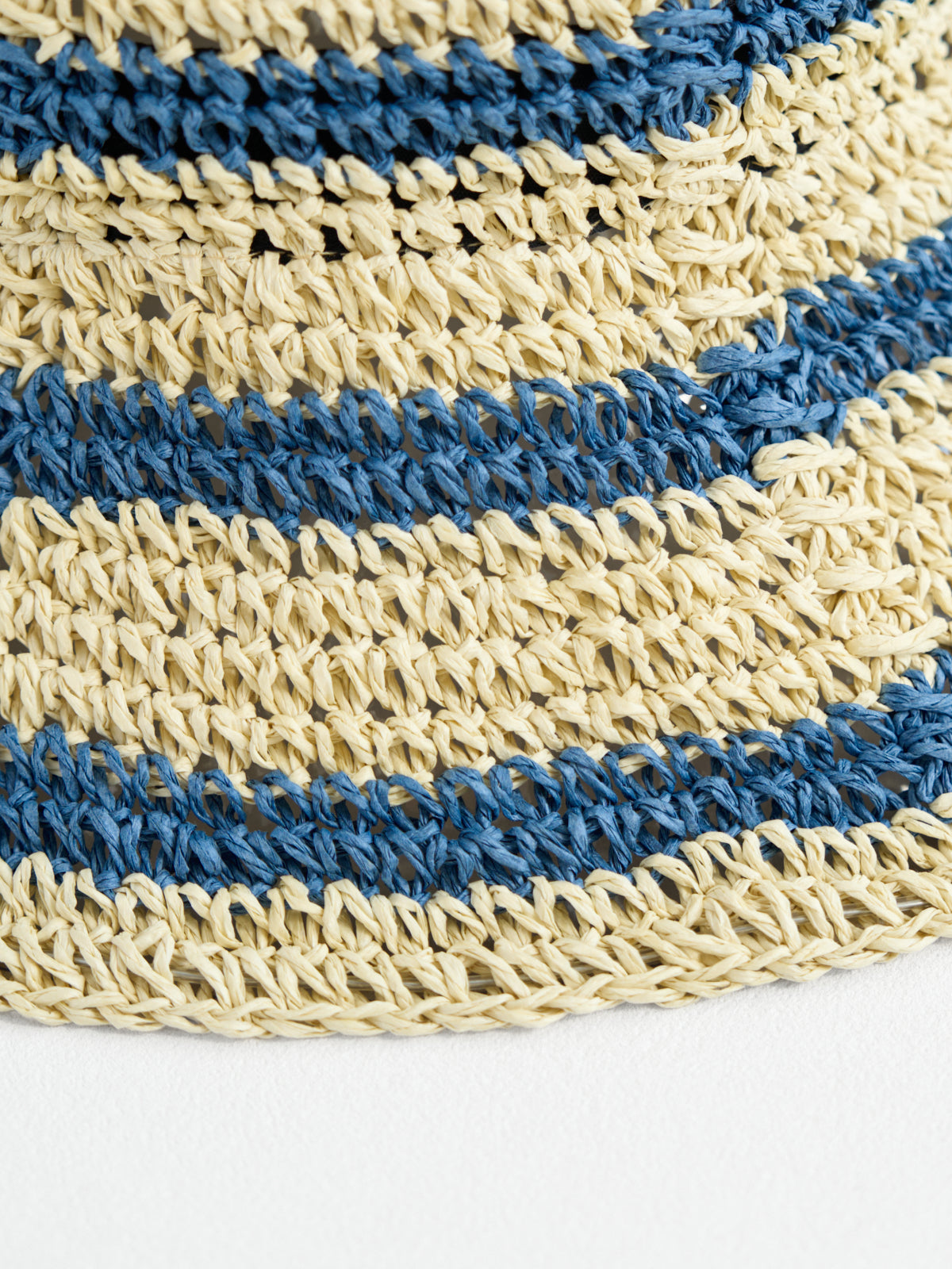 "Linea" Soft Packable Straw Hat - Navy