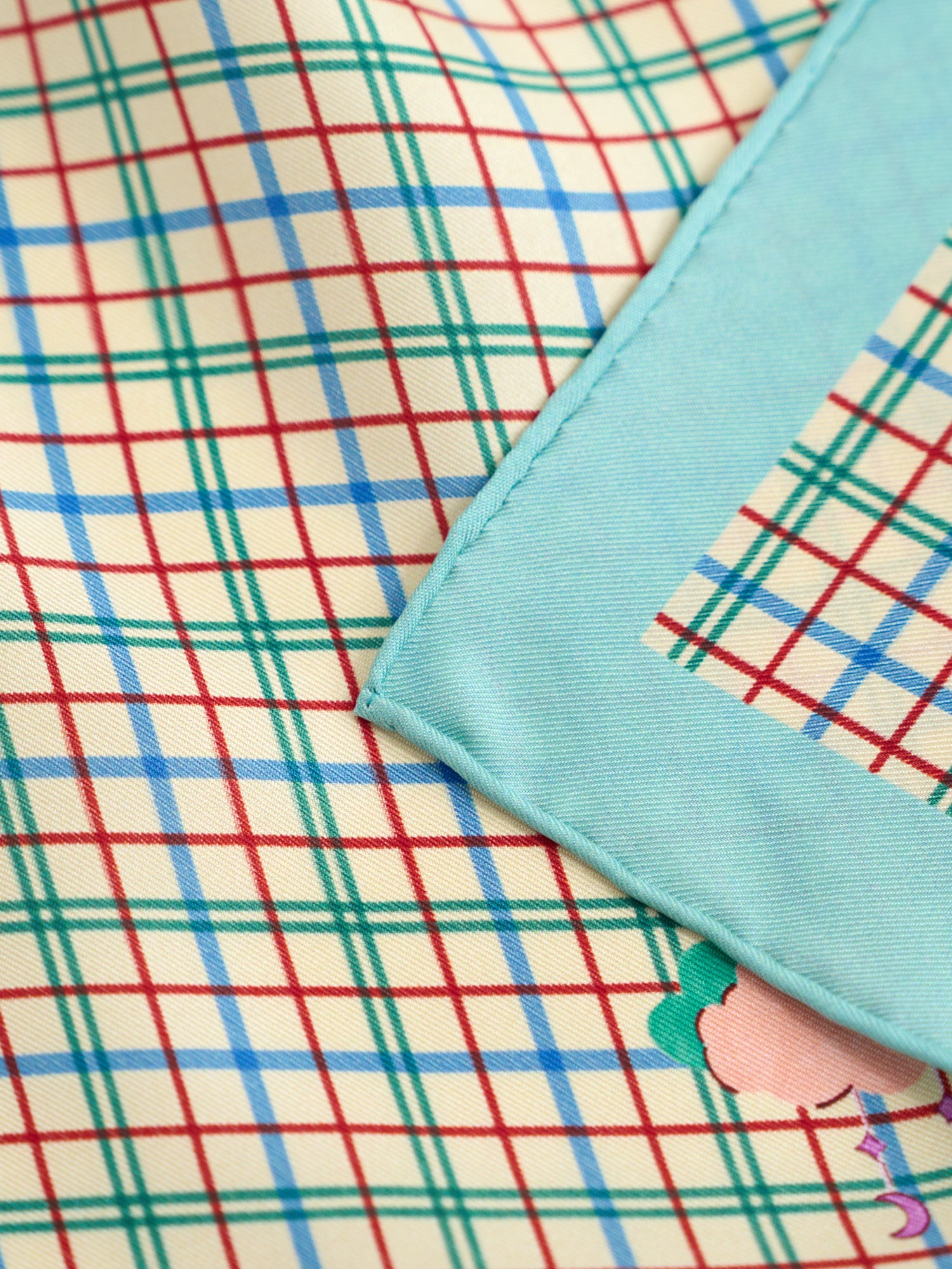 "Pop Pony" Silk Bandana - Lake Blue