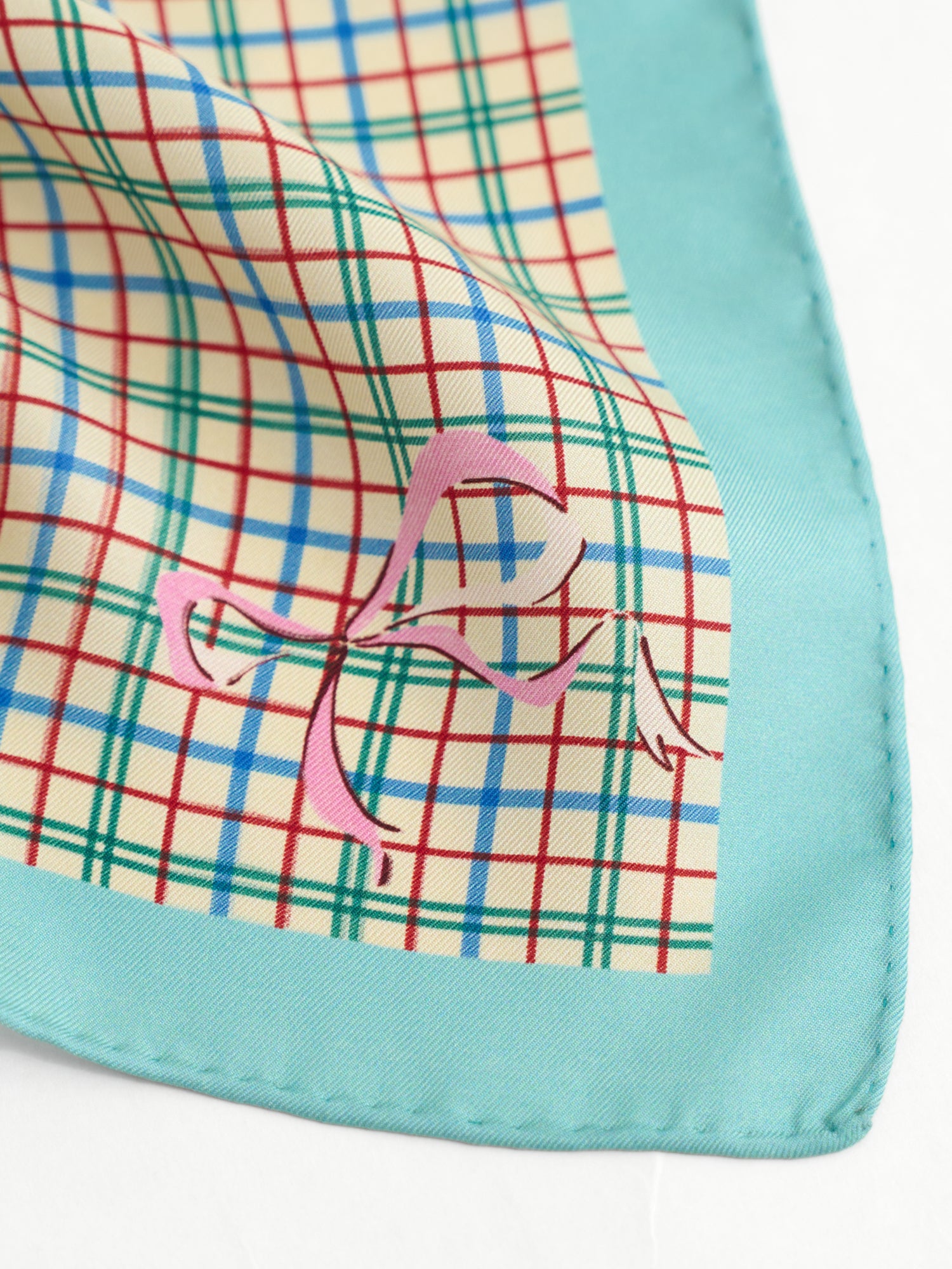 "Pop Pony" Silk Bandana - Lake Blue