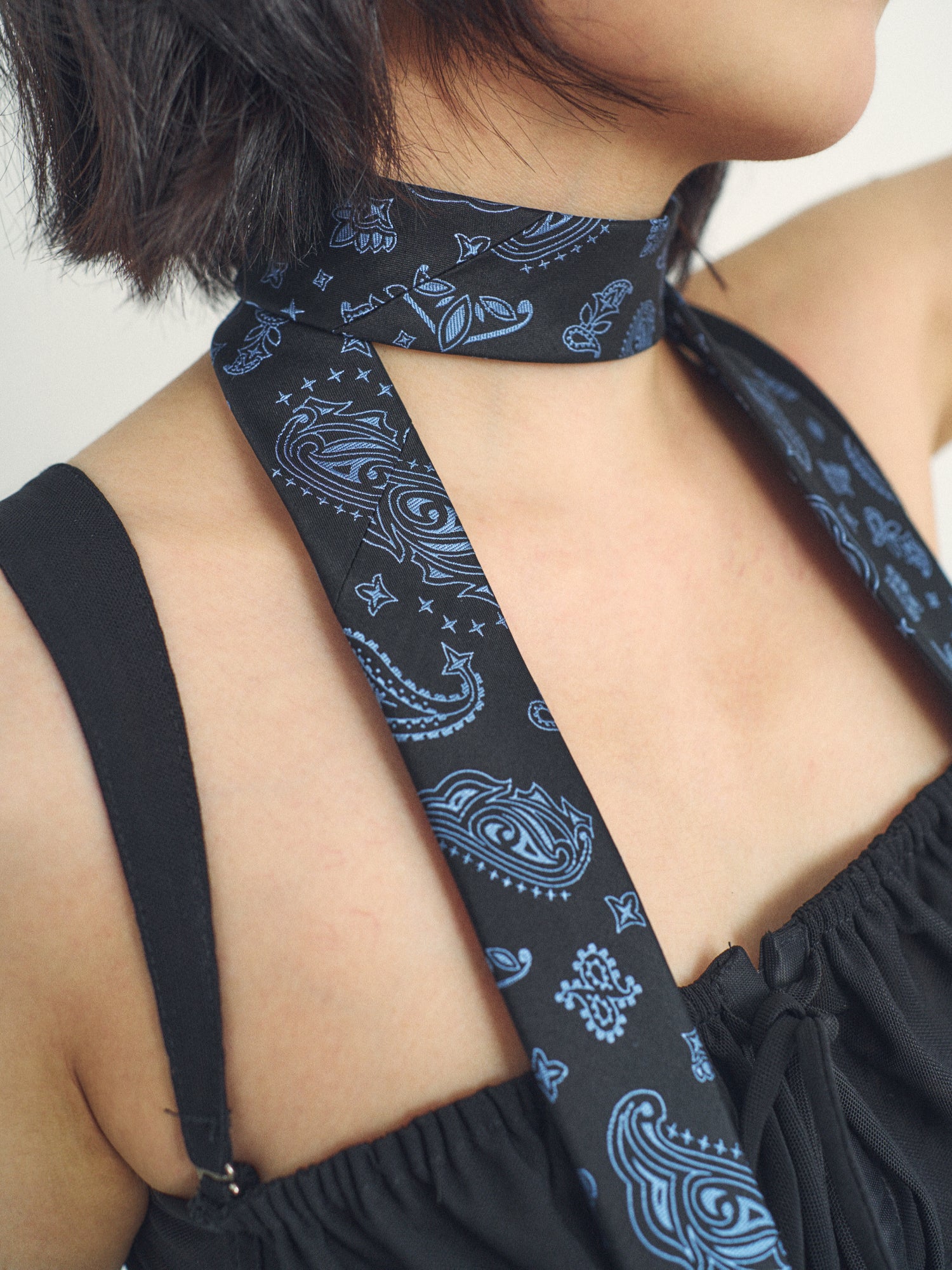 “Paisley" Silk Jacquard Tie - Midnight Blue