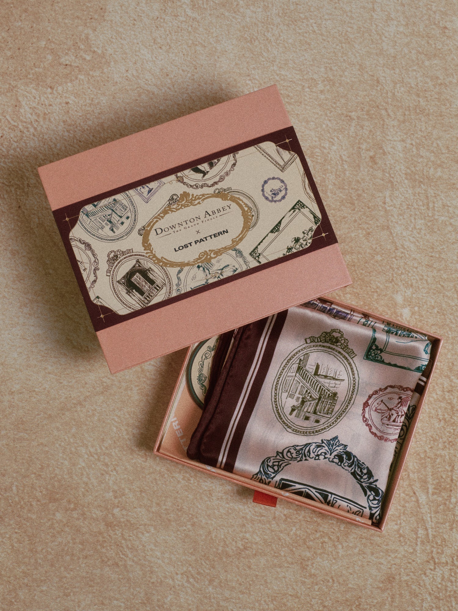 Downton Abbey: the Grand Finale x Lost Pattern Silk Scarf