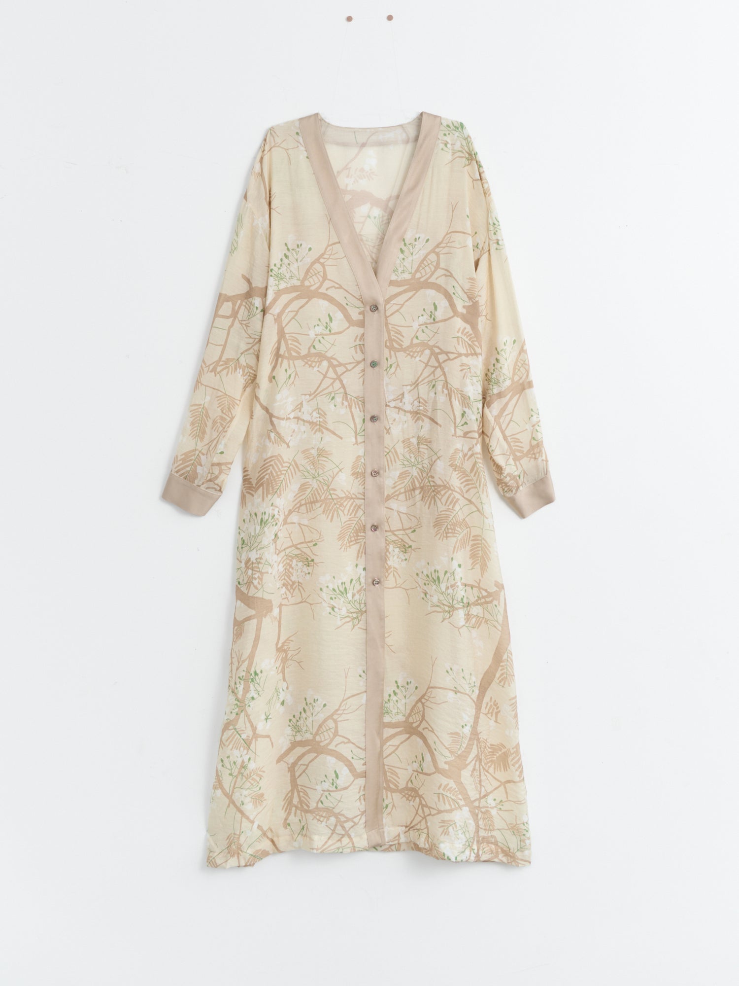 "Coco Dream" Belted Kaftan Dress - Beige