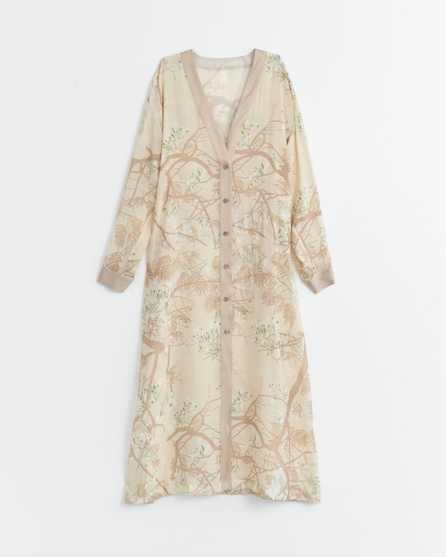"Coco Dream" Belted Kaftan Dress - Beige