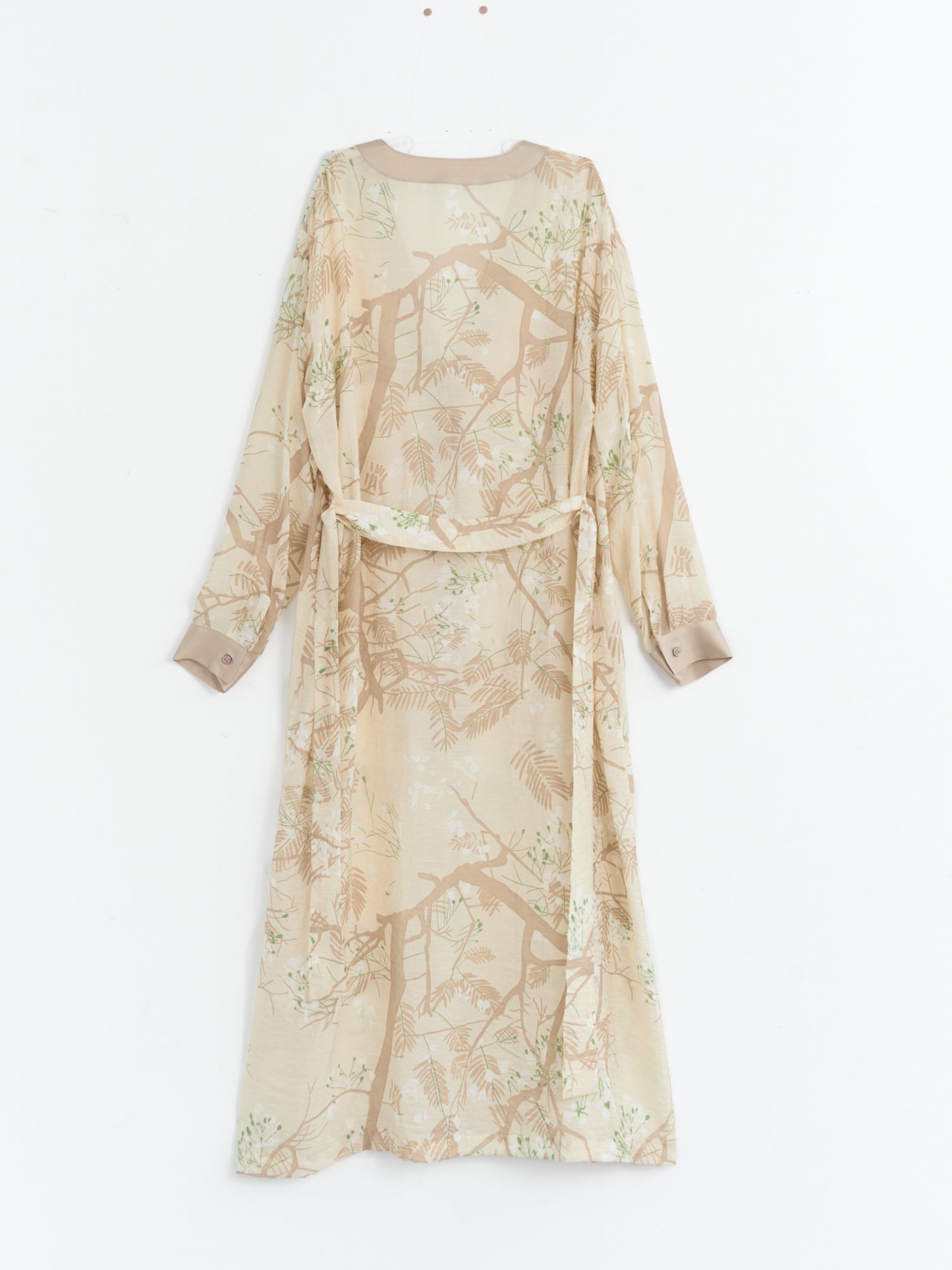 "Coco Dream" Belted Kaftan Dress - Beige
