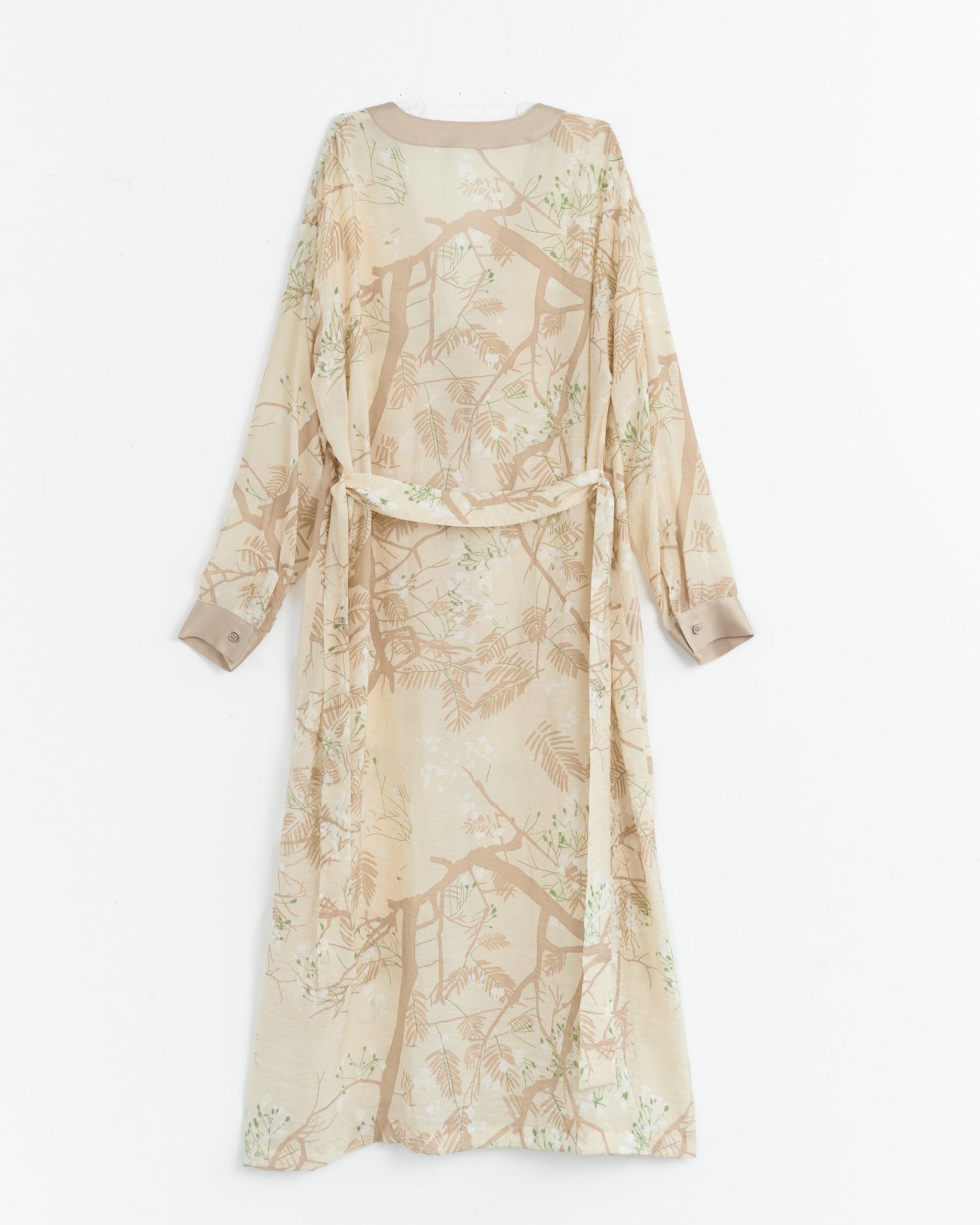 "Coco Dream" Belted Kaftan Dress - Beige
