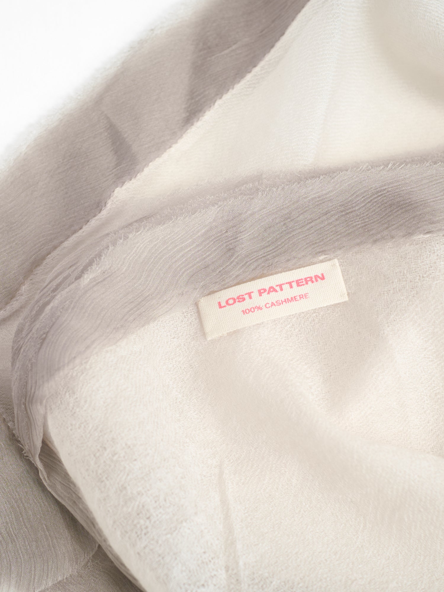 Silk-Bordered Cashmere Shawl - Beige & Grey