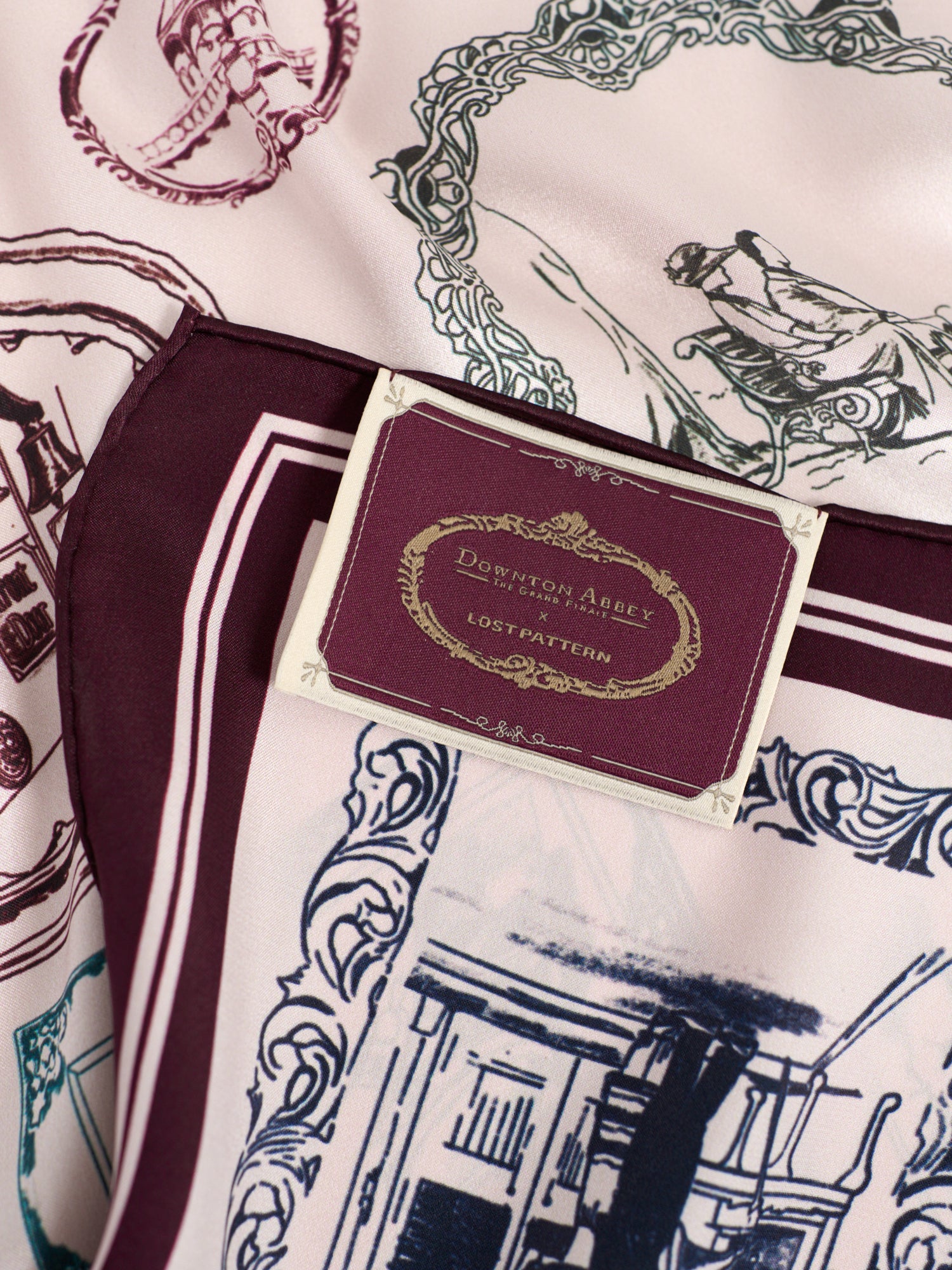 Downton Abbey: the Grand Finale x Lost Pattern Silk Scarf