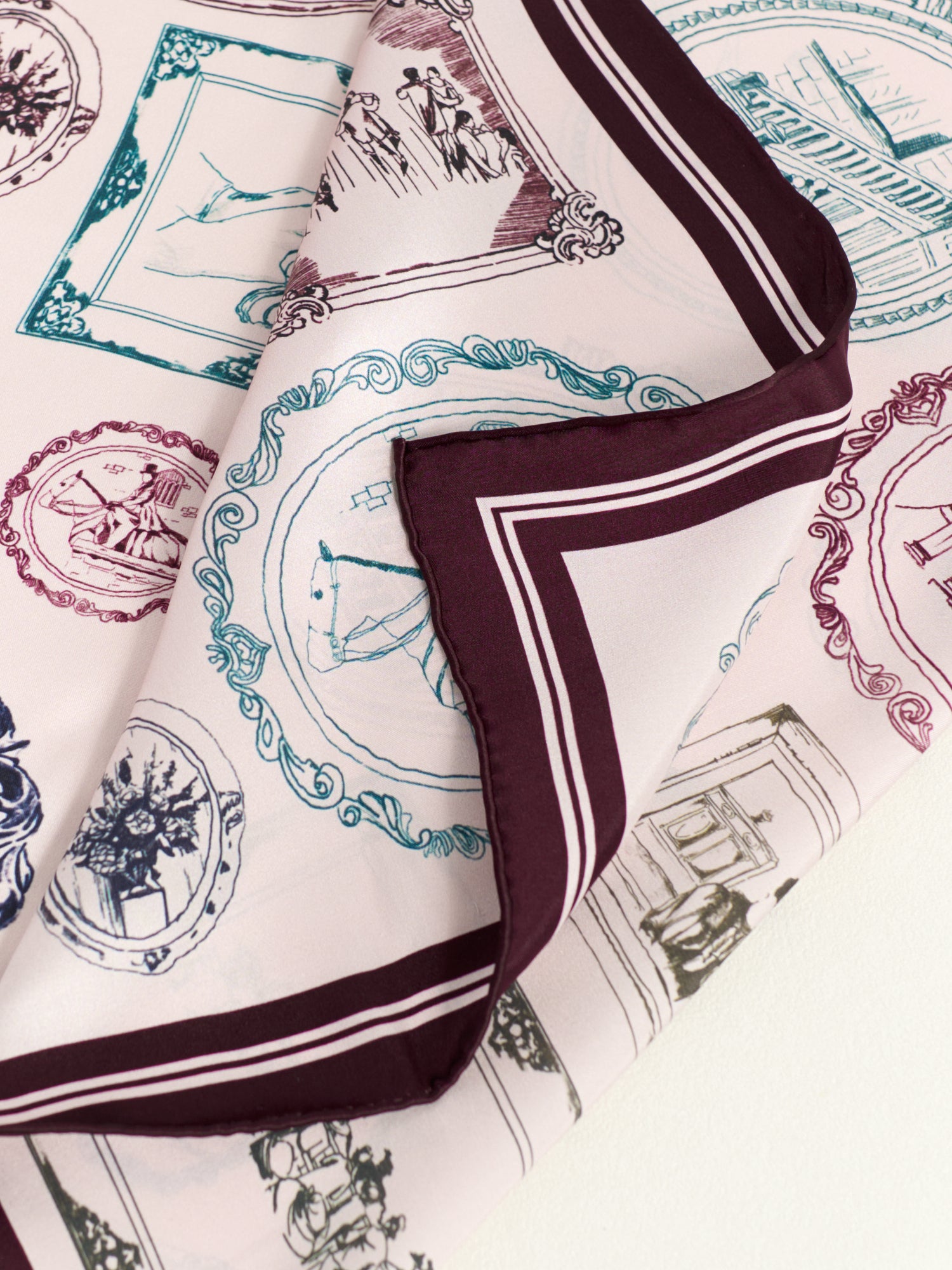 Downton Abbey: the Grand Finale x Lost Pattern Silk Scarf