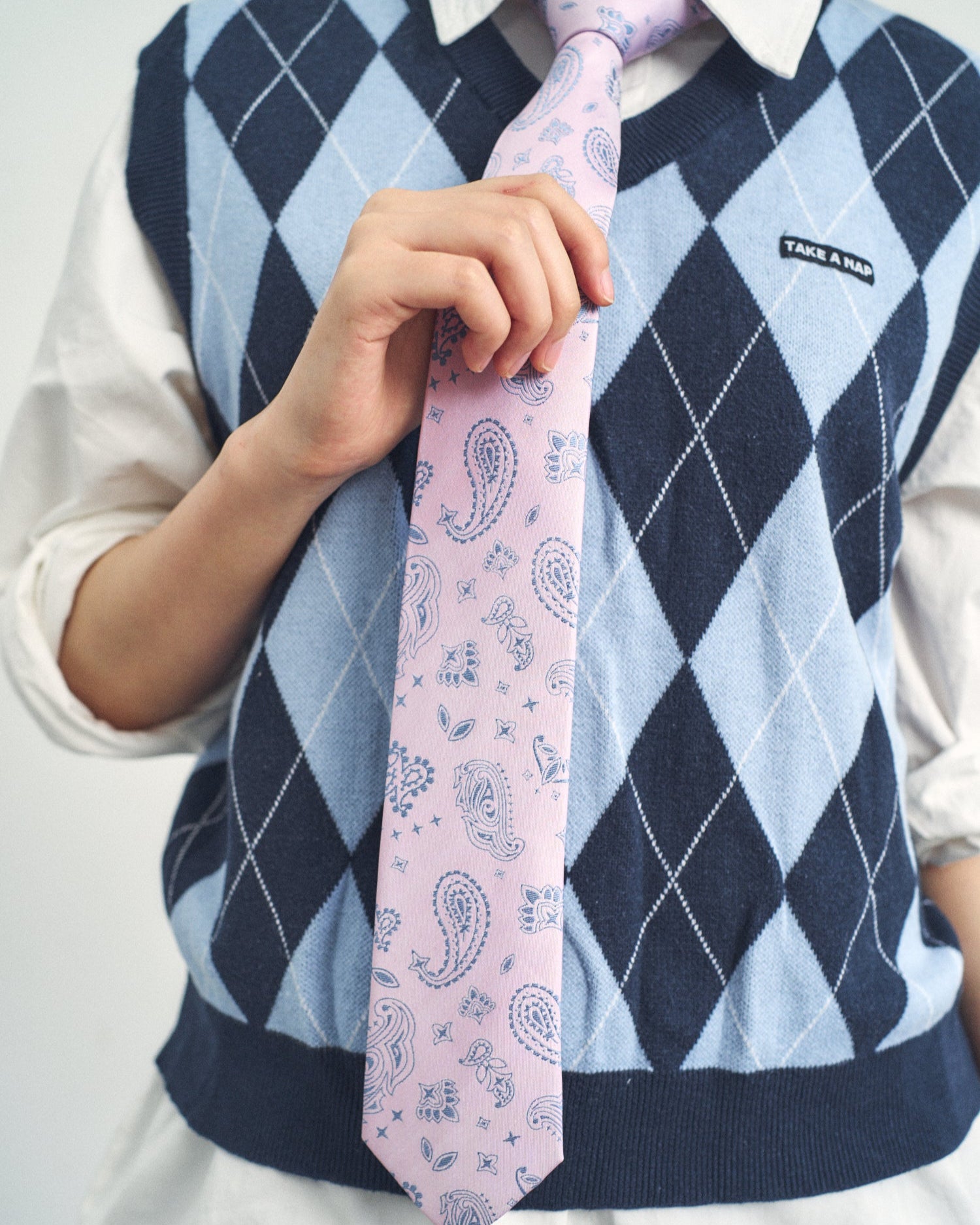 “Paisley" Silk Jacquard Tie - Pink