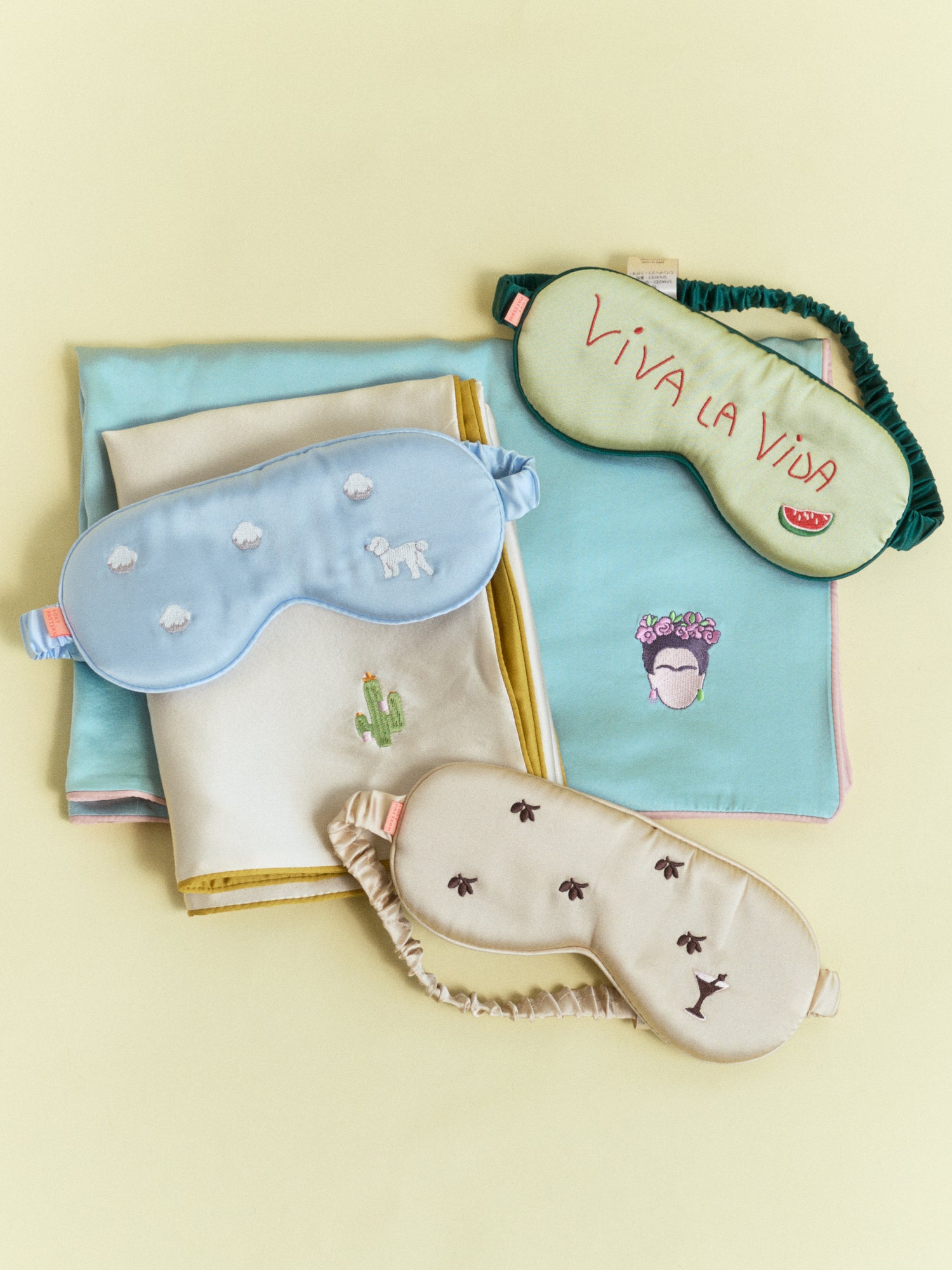 "Viva La Vida" Silk Sleep Eye Mask - Green
