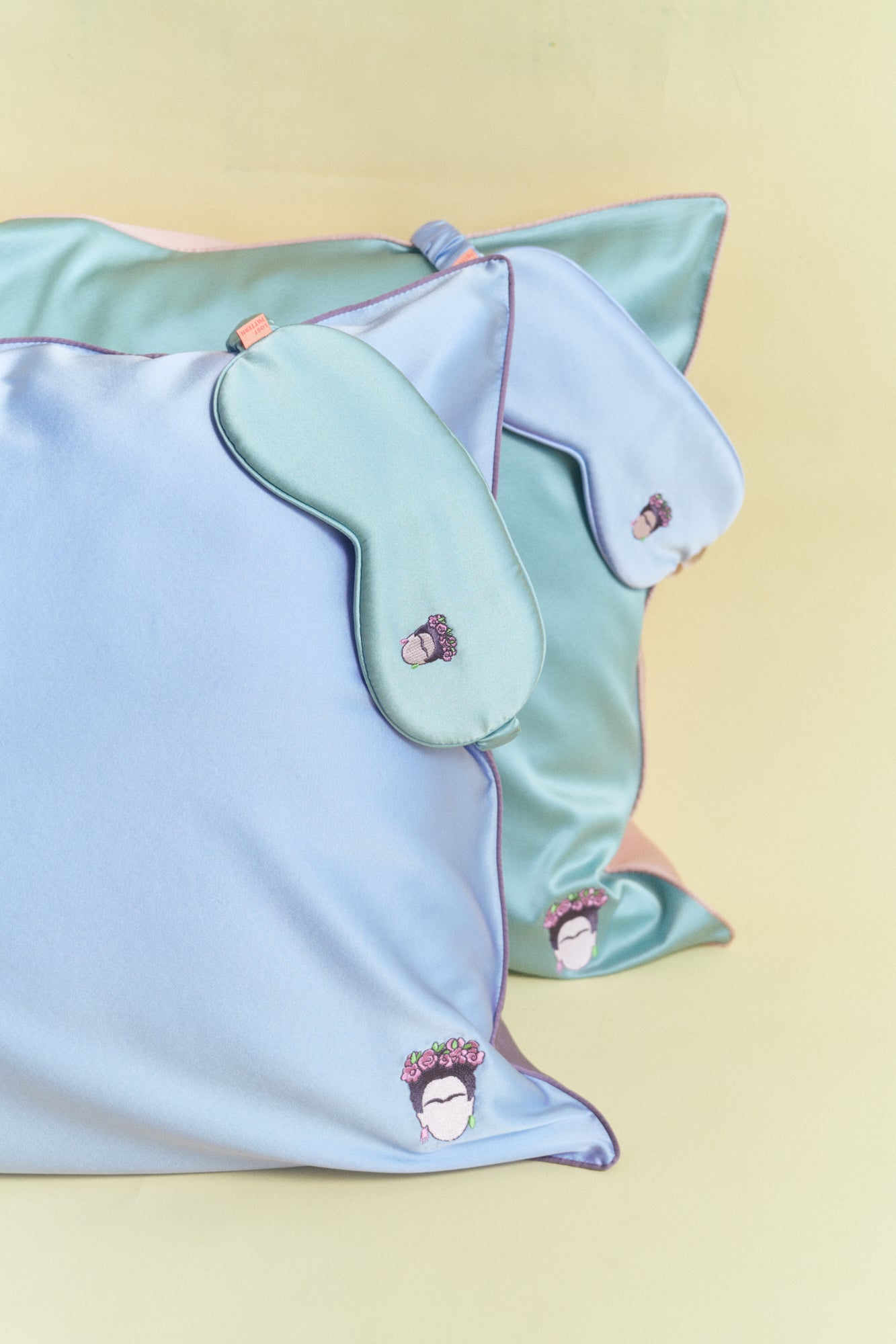 "Frida" Silk Sleep Eye Mask - Teal