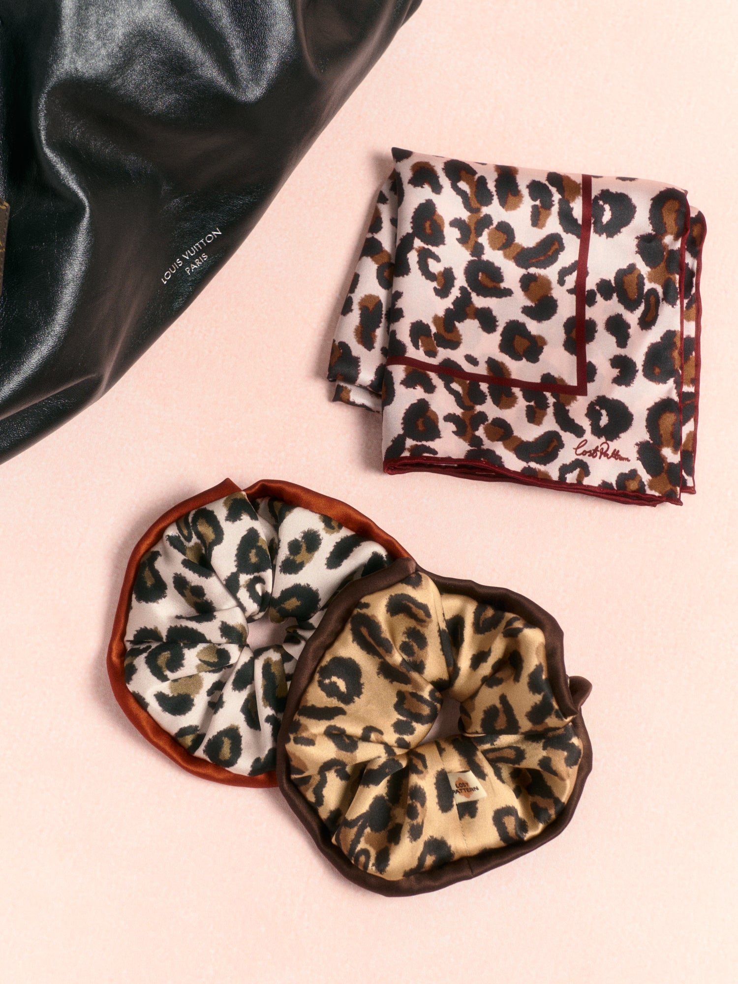 "Spot Chic" Oversized Silk Scrunchie - Classic Leopard