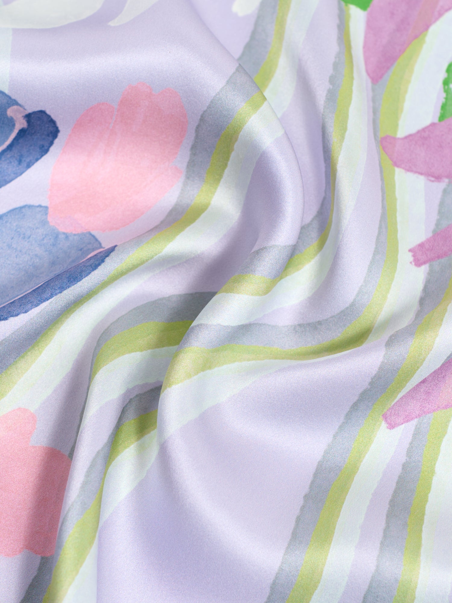 "Ethereal Mirage" Silk Large Scarf - Lilac