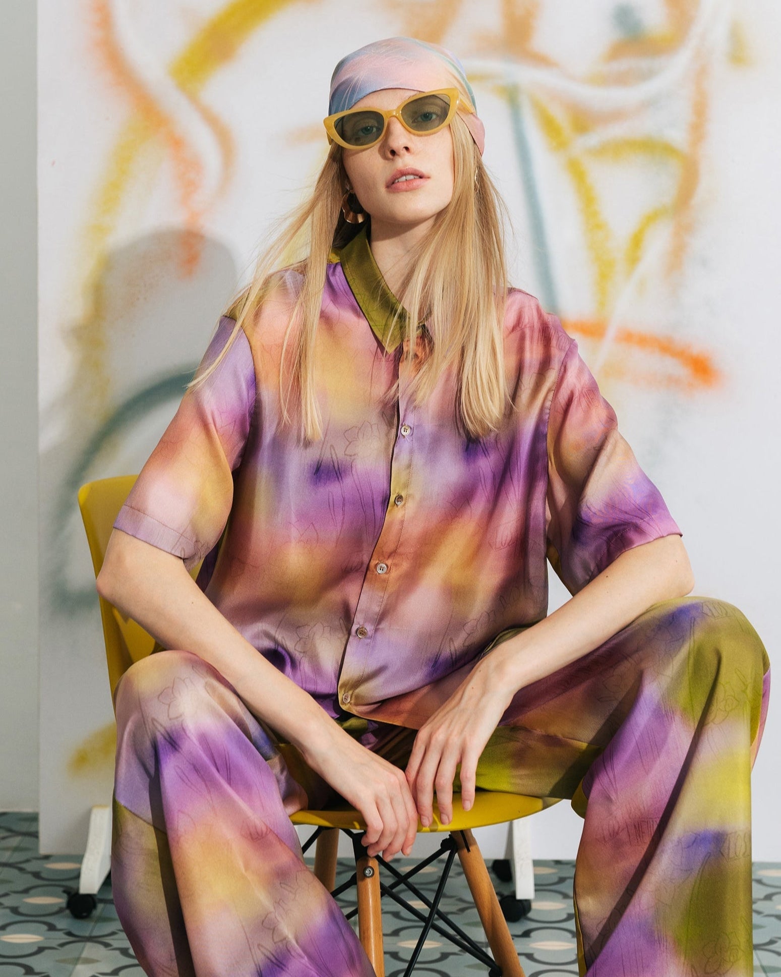 "Brooklyn" Oversized Silk Hawaii Shirt - Pink - Pink / XS - LOST PATTERN Shirt