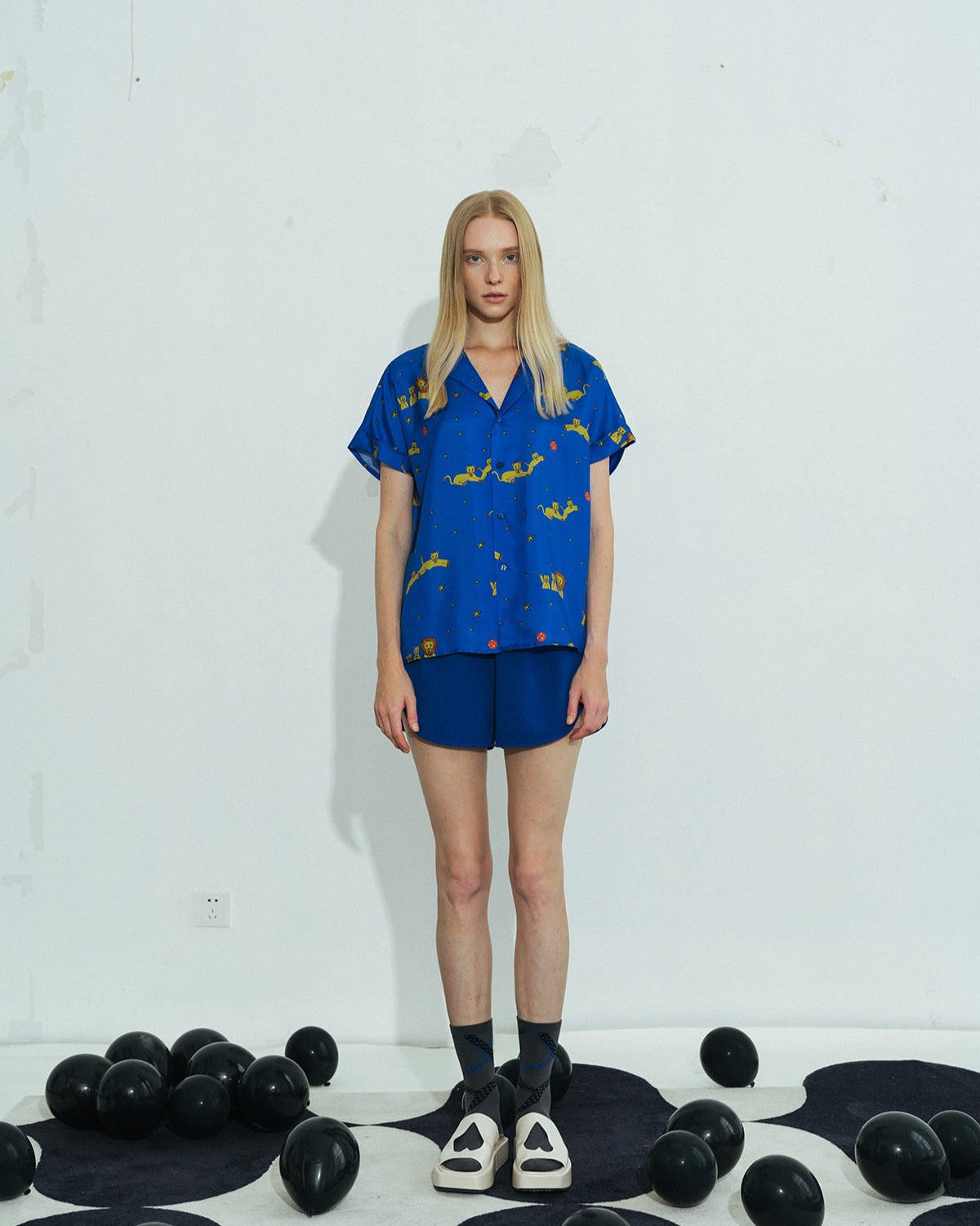 Shantall Lacayo x Lost Pattern Silk Shirt - Electric Blue - LOST PATTERN Shirt