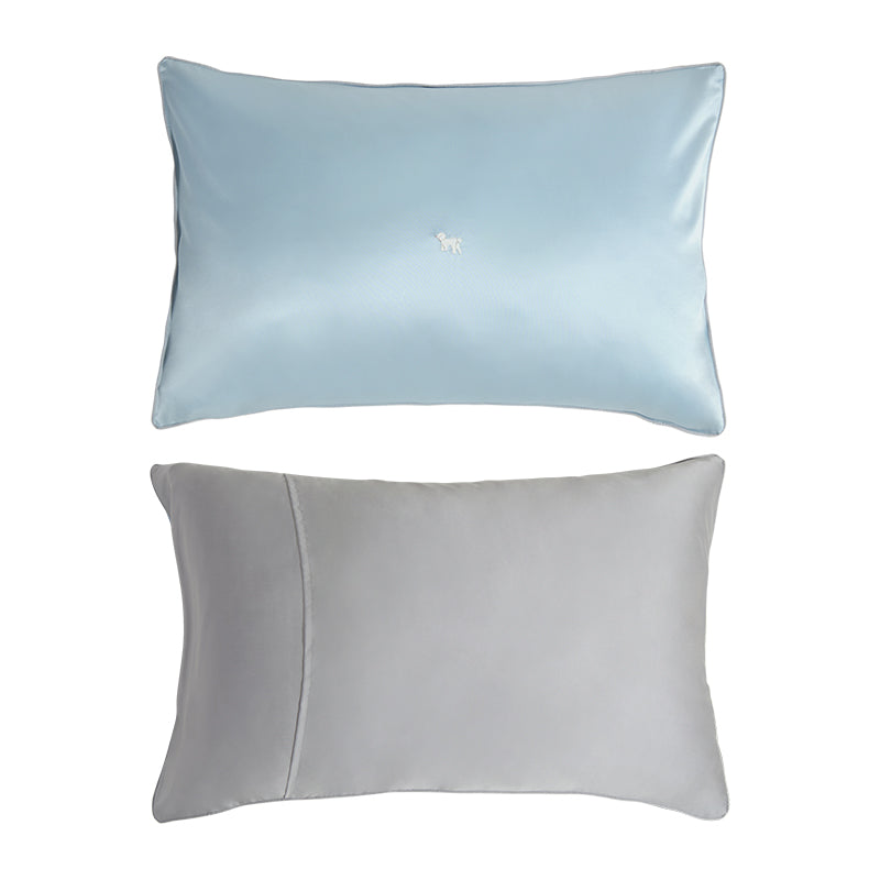 "Pan Pan" Silk Pillowcase - Blue - LOST PATTERN Pillowcase