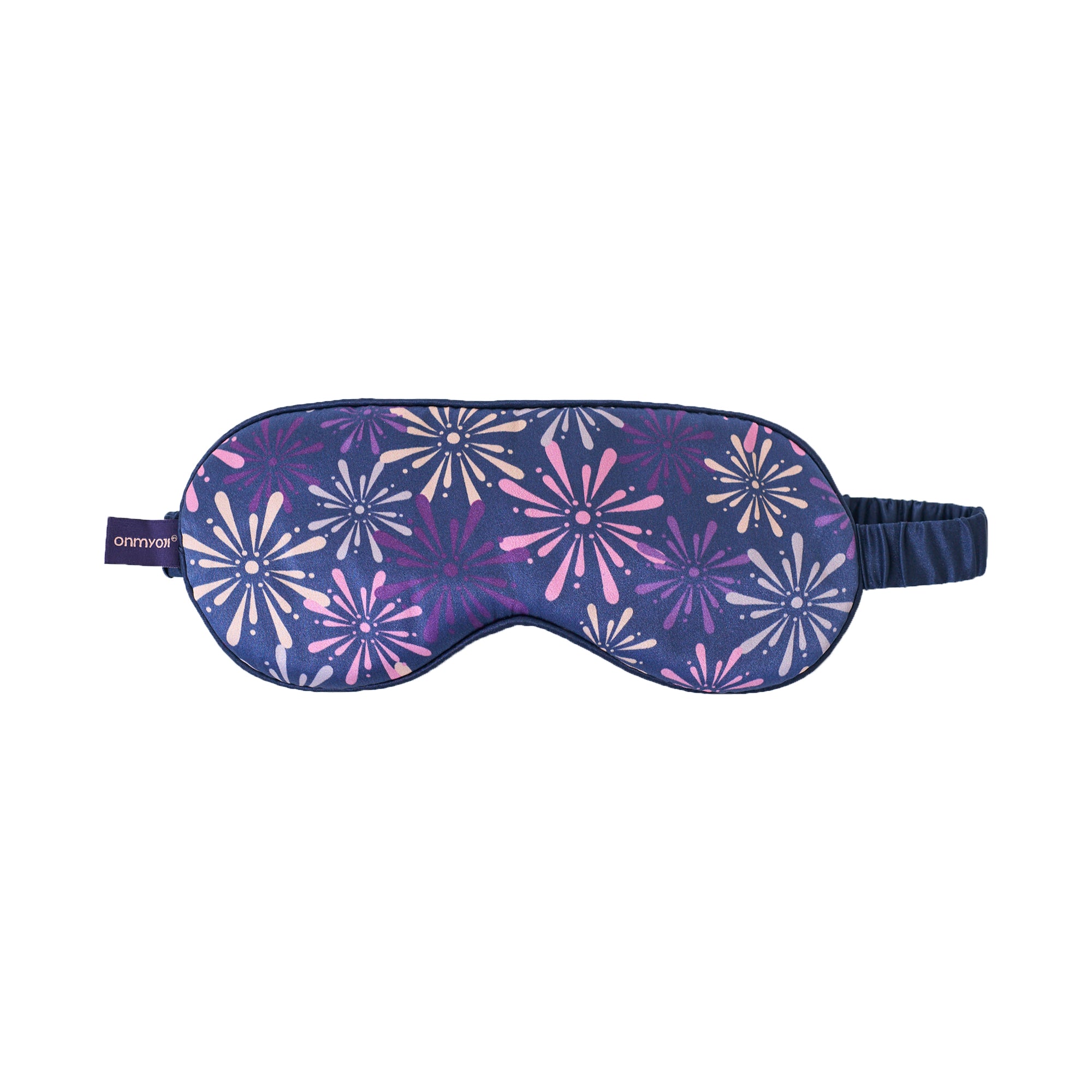 “Fireworks” Silk Sleep Eye Mask - Blue - LOST PATTERN Eye Masks