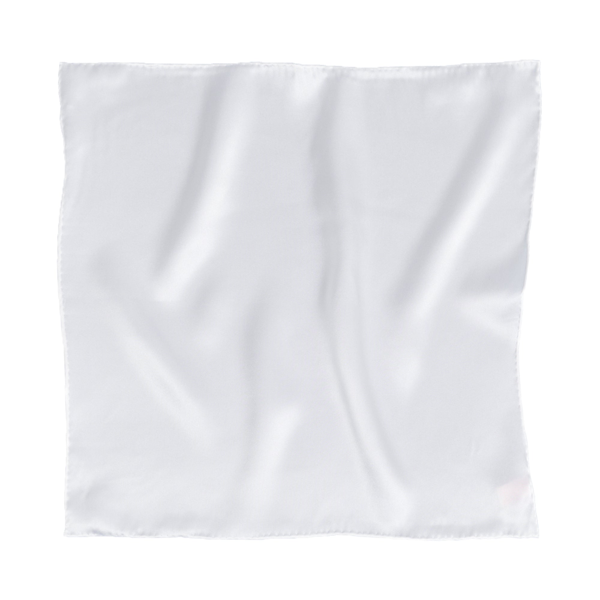 "Dapper Fold" Silk Pocket Square - White