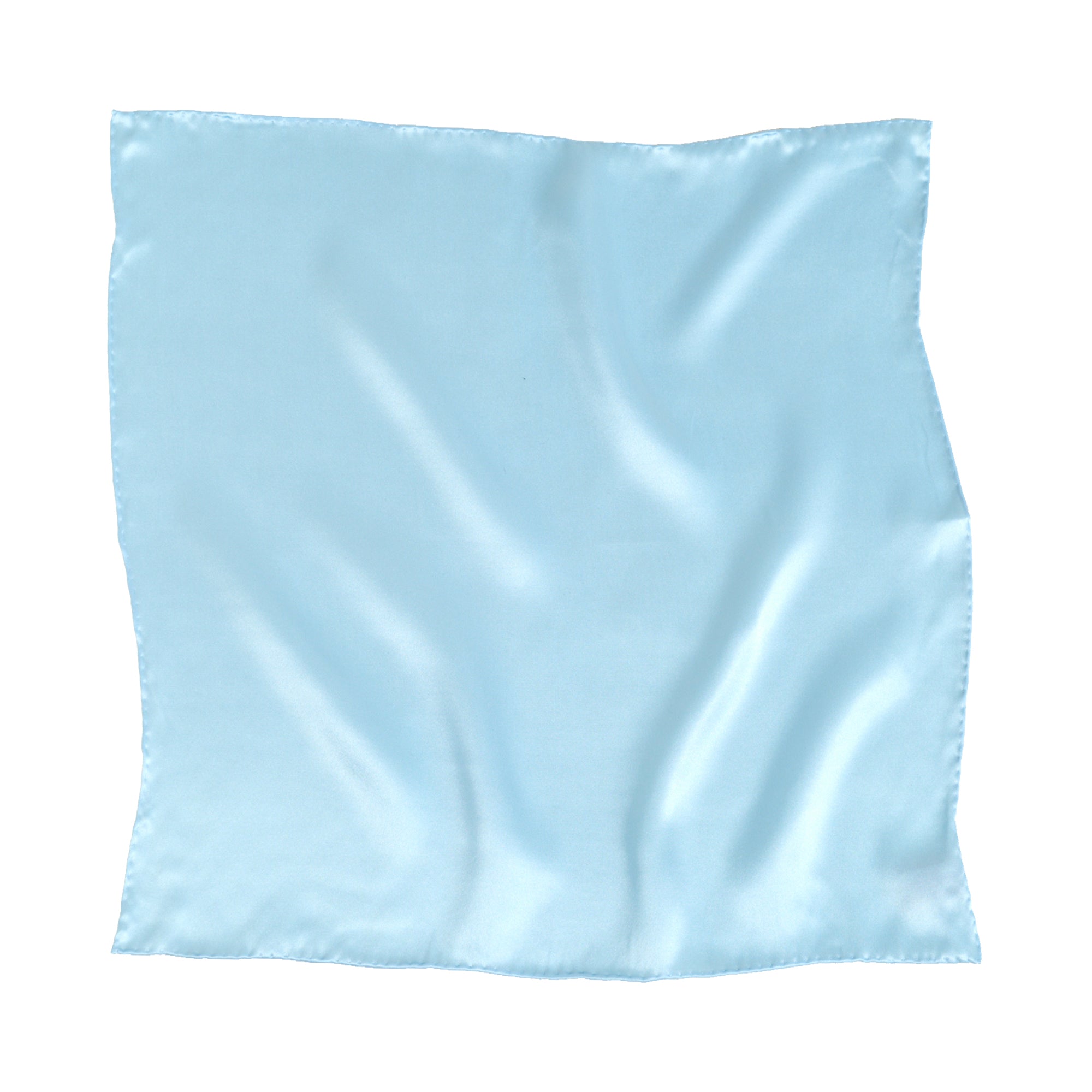 "Dapper Fold" Silk Pocket Square - Light Blue - Light Blue - LOST PATTERN Silk Pocket Square