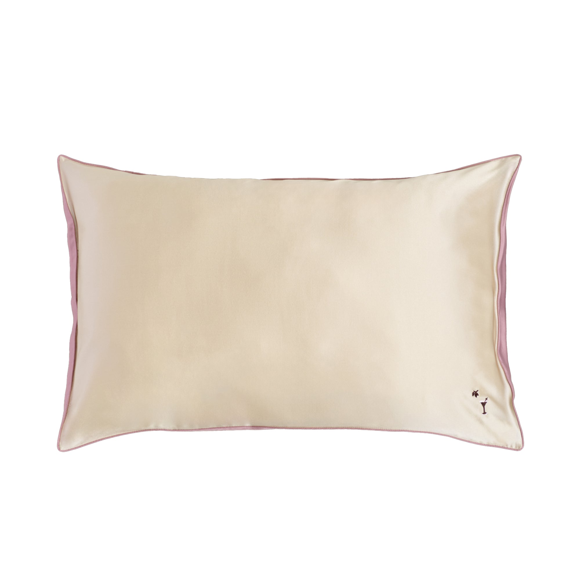 "Martini" Silk Pillowcase - Champagne
