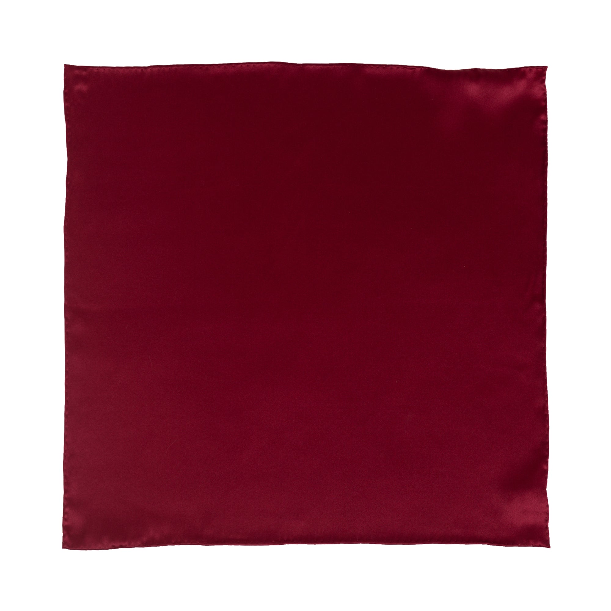 "Dapper Fold" Silk Pocket Square - Bordeaux Red