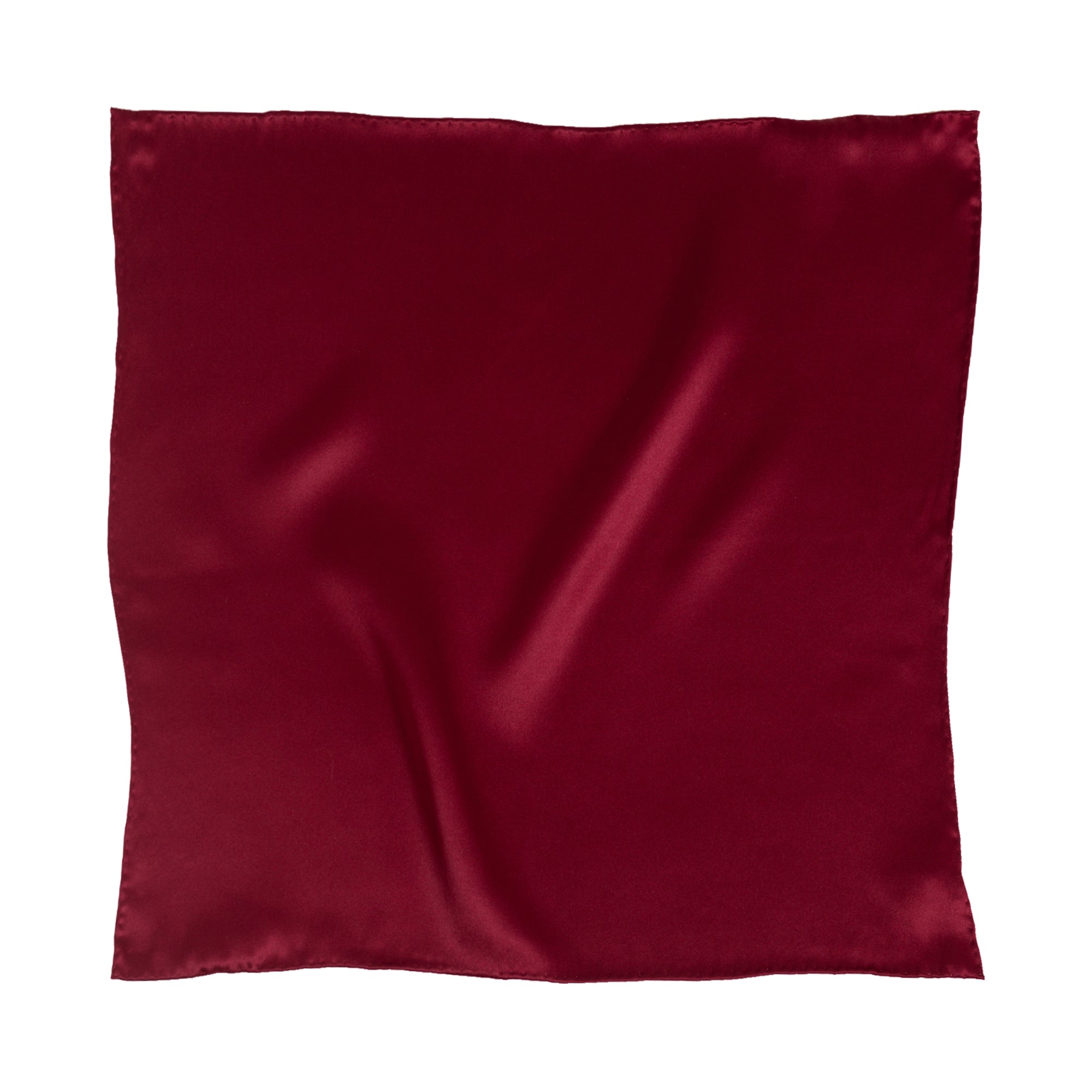 "Dapper Fold" Silk Pocket Square - Bordeaux Red