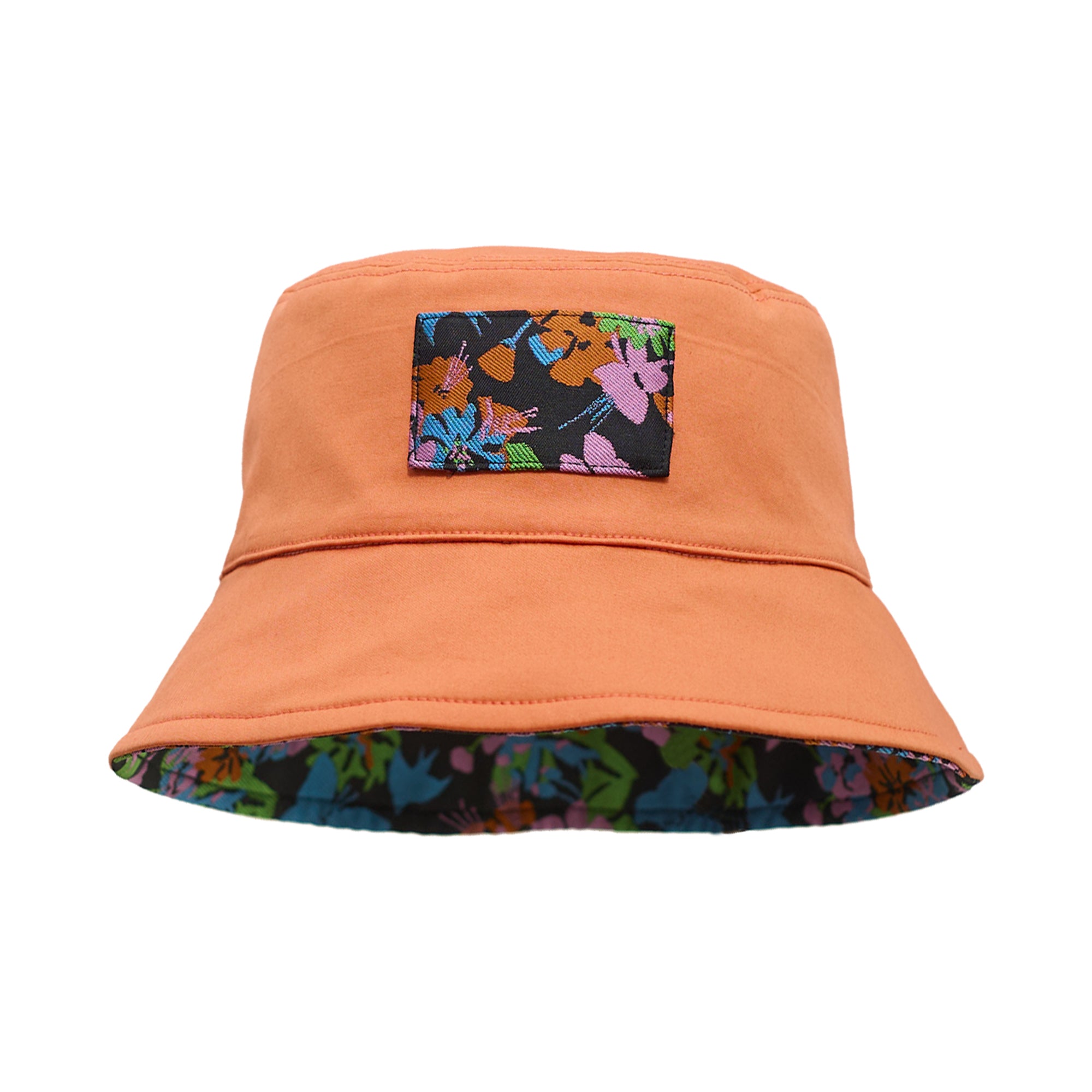 FRIDA X LOST PATTERN "Frida's Garden" Jacquard Reversible Bucket Hat - Salmon - Salmon - LOST PATTERN Hats