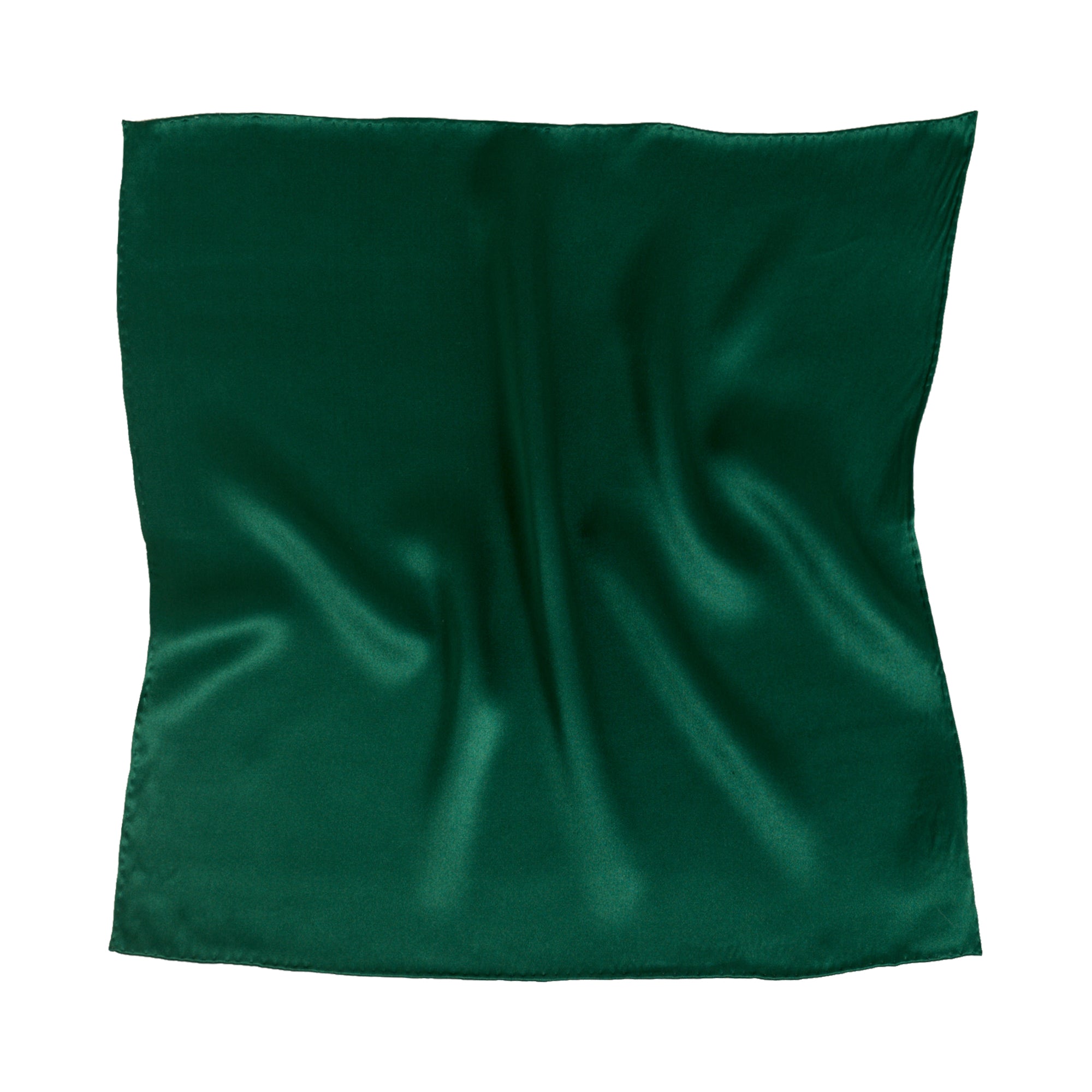 "Dapper Fold" Silk Pocket Square - Deep Green