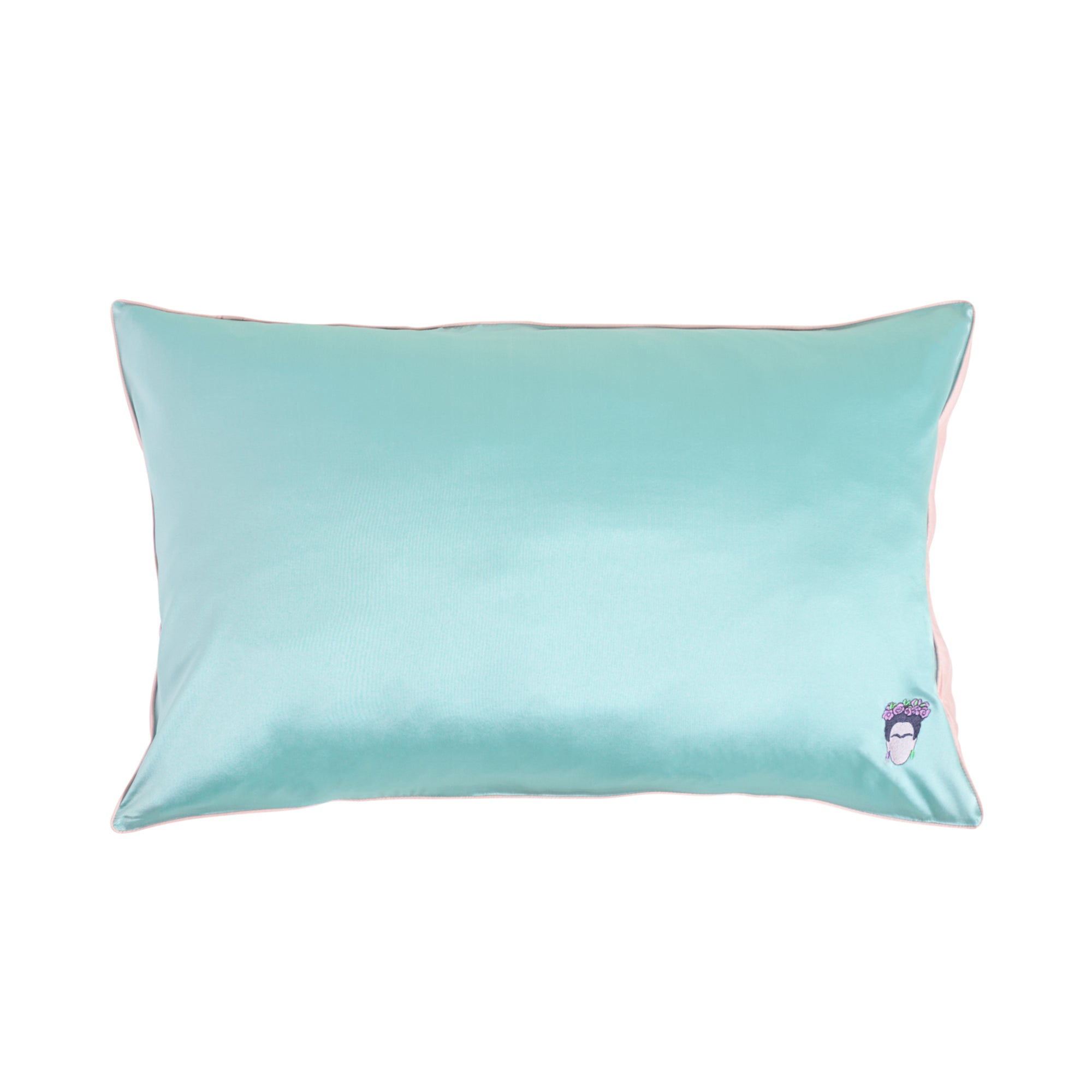 "Frida" Silk Pillowcase - Teal