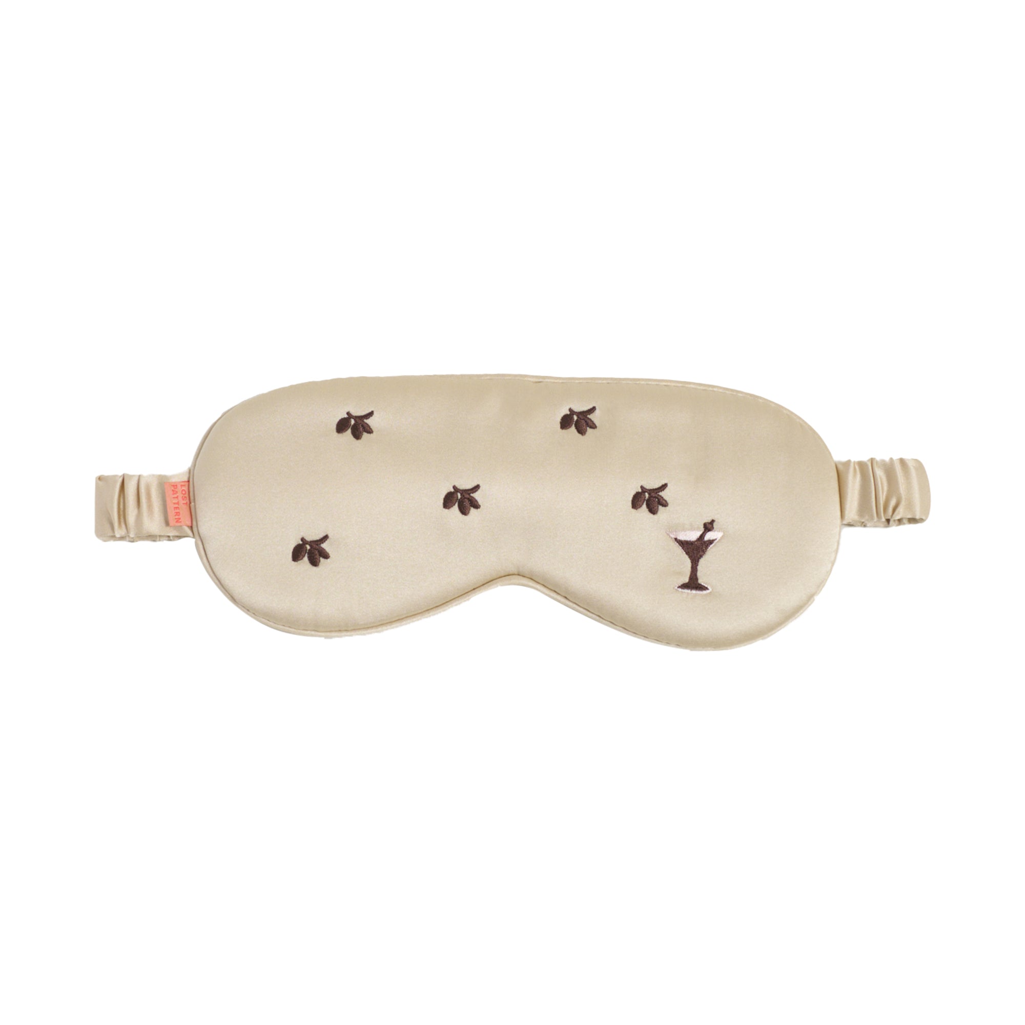 "Martini" Silk Sleep Eye Mask - Champagne
