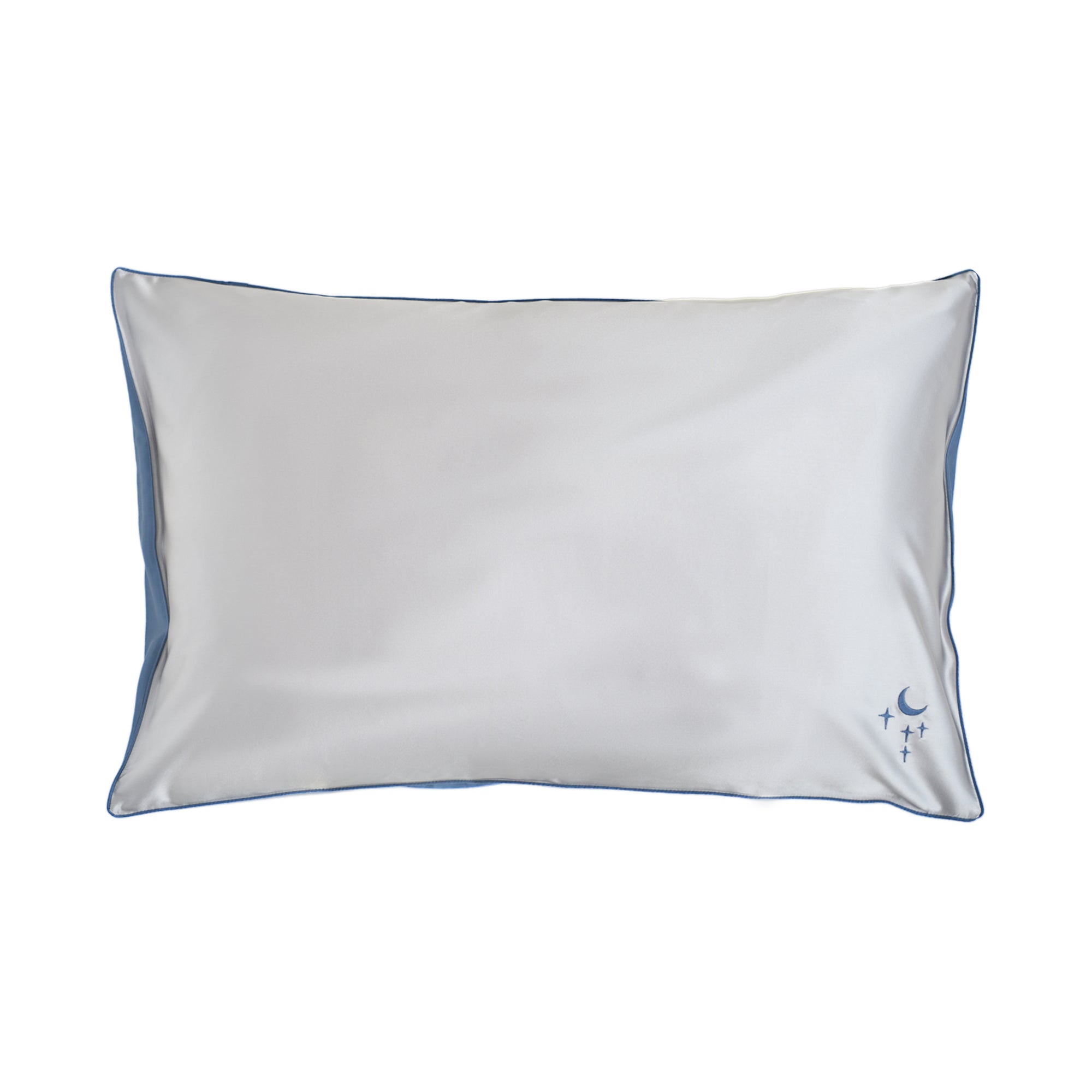 "Moonlit Stars" Silk Pillowcase - Silver