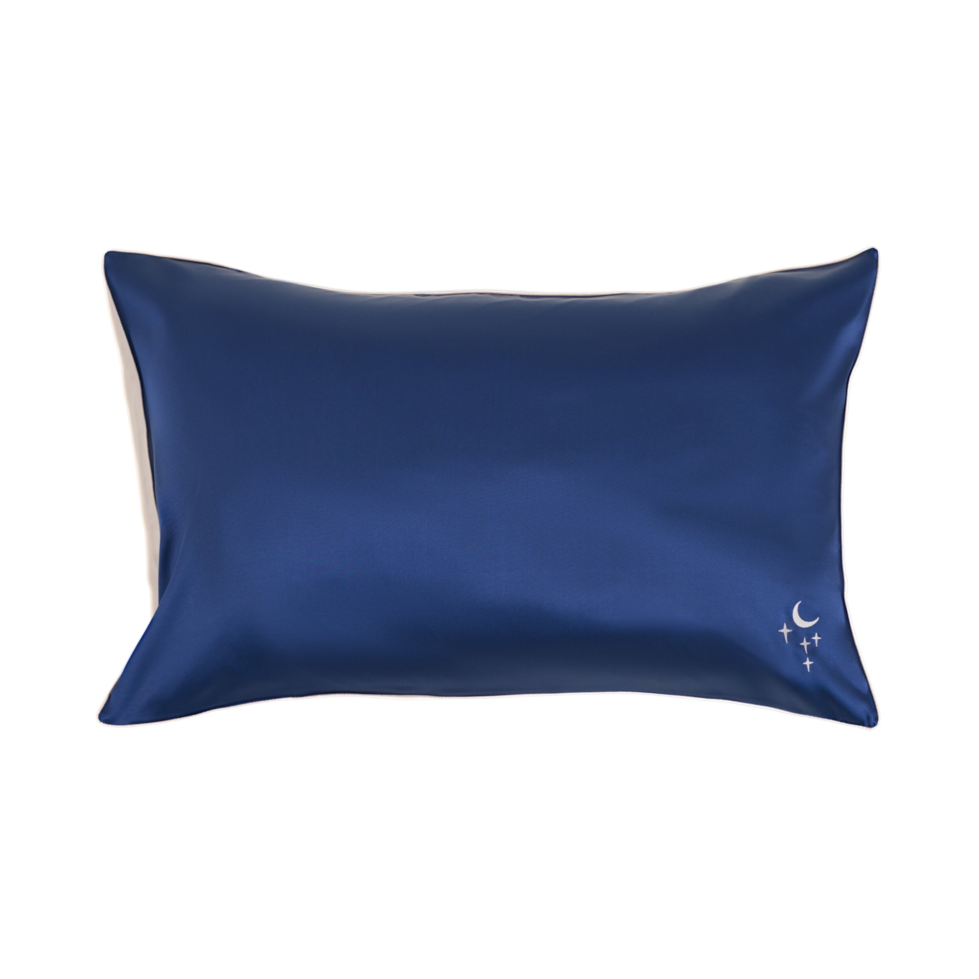"Moonlit Stars" Silk Pillowcase - Navy