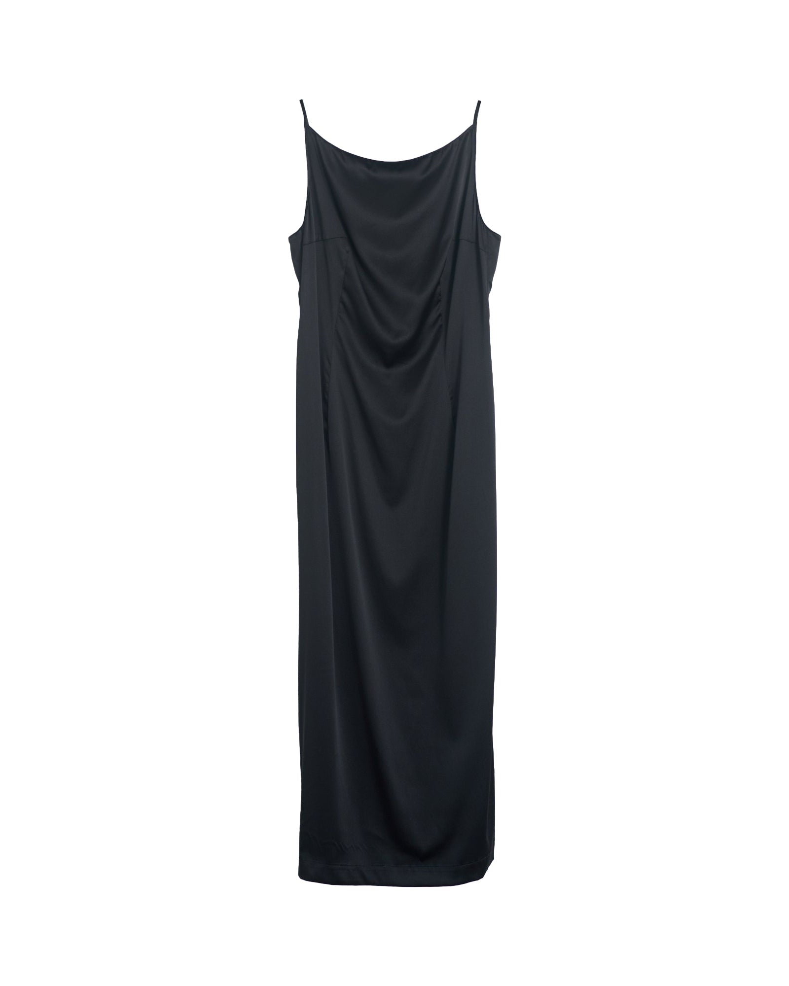 Silk Slip Maxi Dress - Black