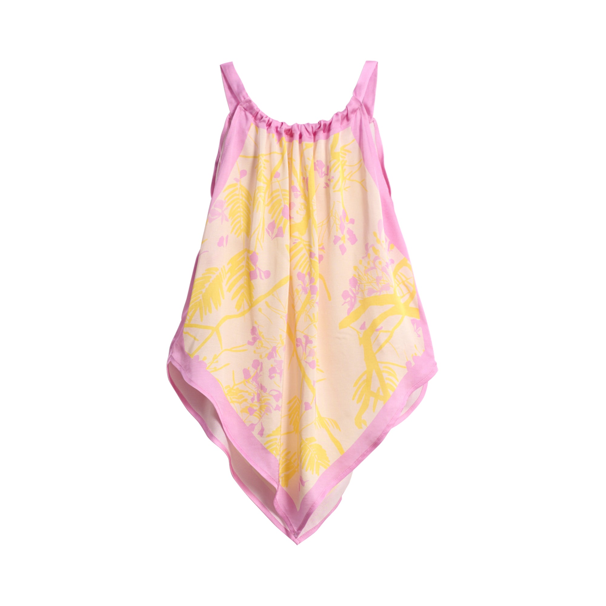 “Coco Dream” Halter Scarf Top - Yellow - S - LOST PATTERN TOP