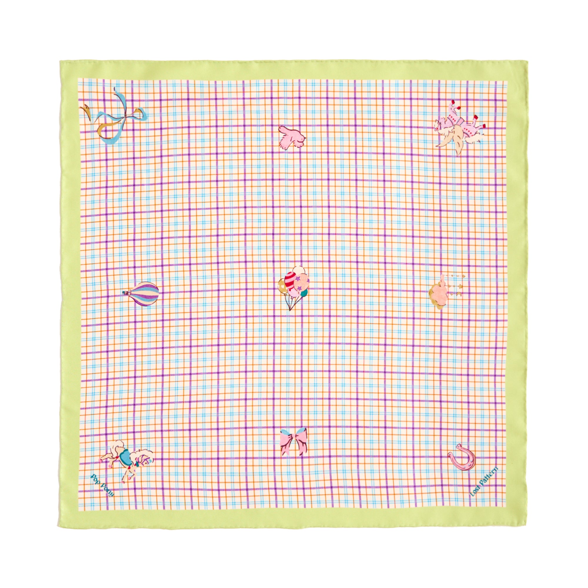 "Pop Pony" Silk Bandana - Yellow