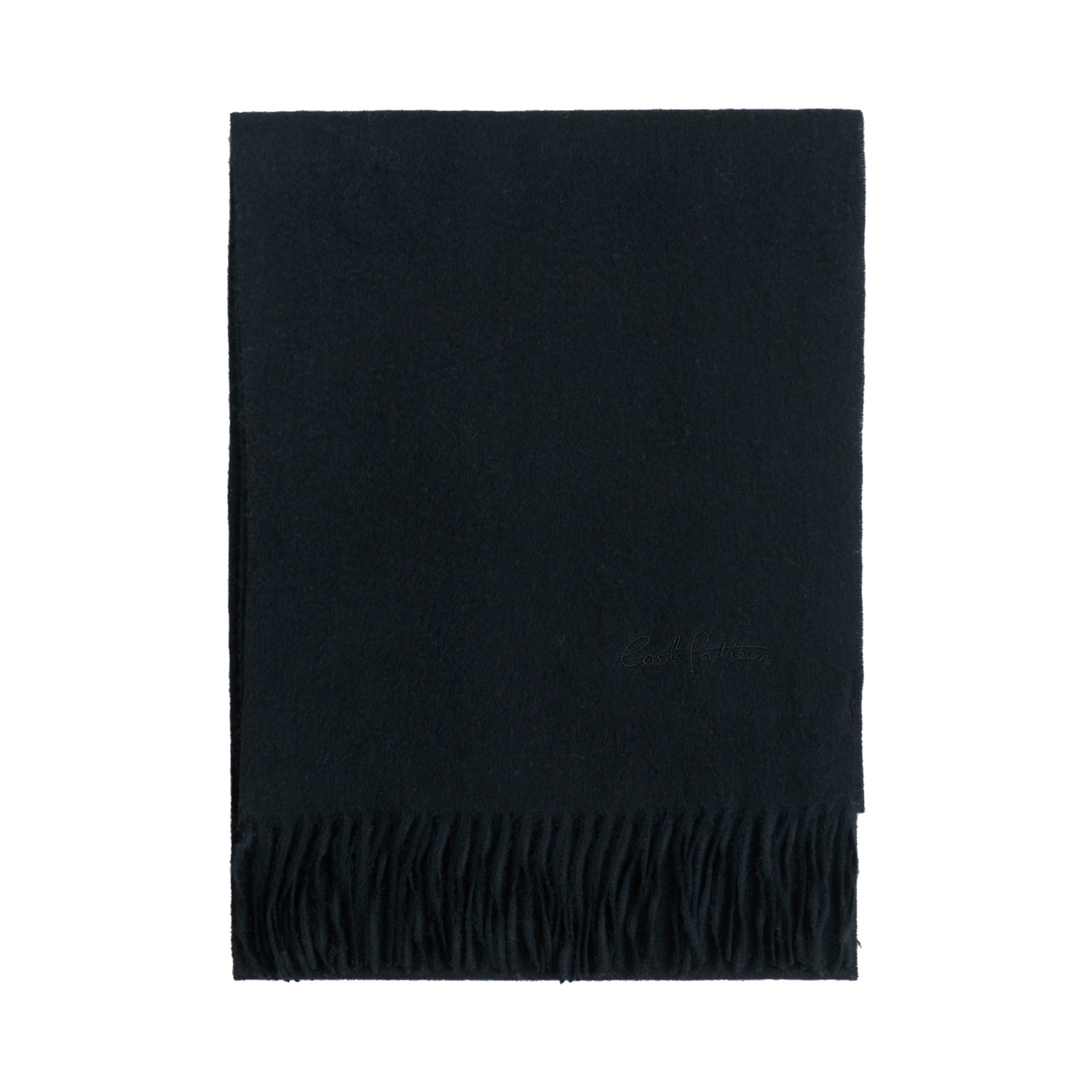 "Lost in Warmth" Classic Cashmere Scarf - Black - Black - LOST PATTERN Cashmere