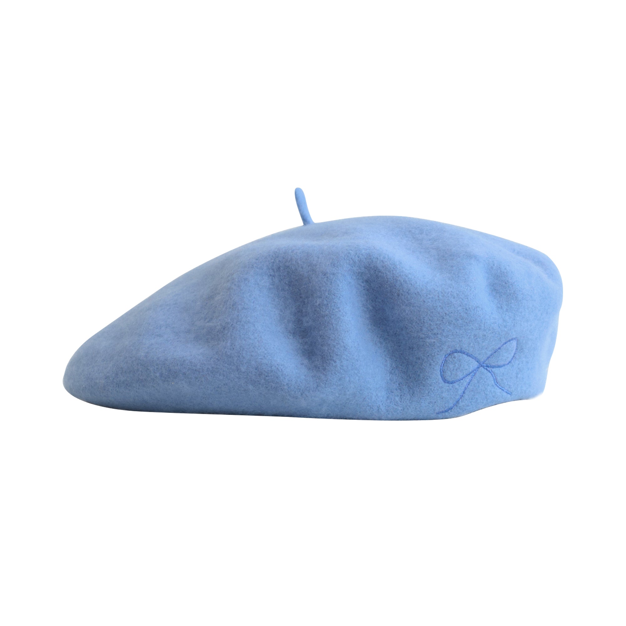 "Bon Chic" Wool Beret - Sky Blue - Sky Blue - LOST PATTERN Cashmere