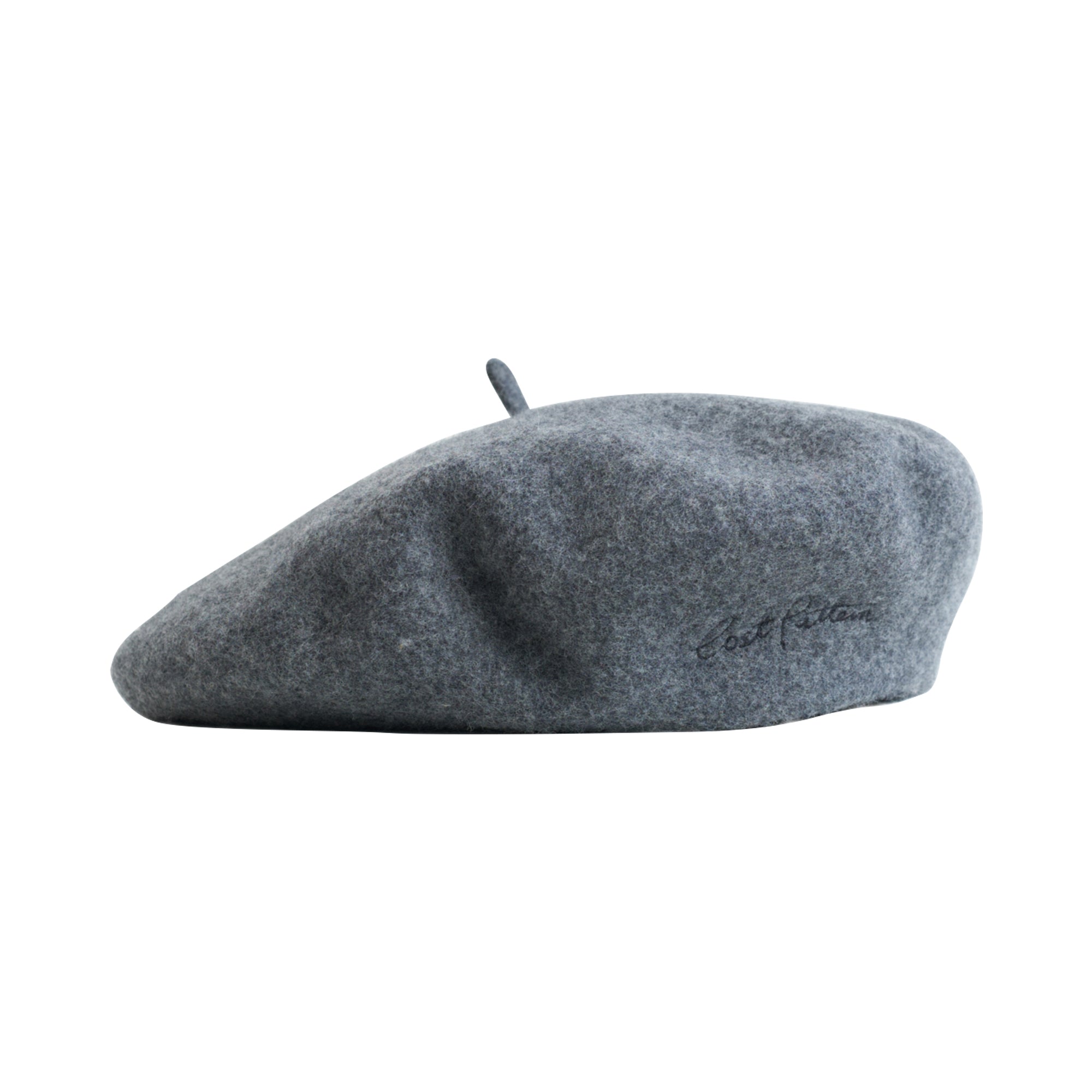 "Bon Chic" Wool Beret - Grey - Grey - LOST PATTERN Cashmere