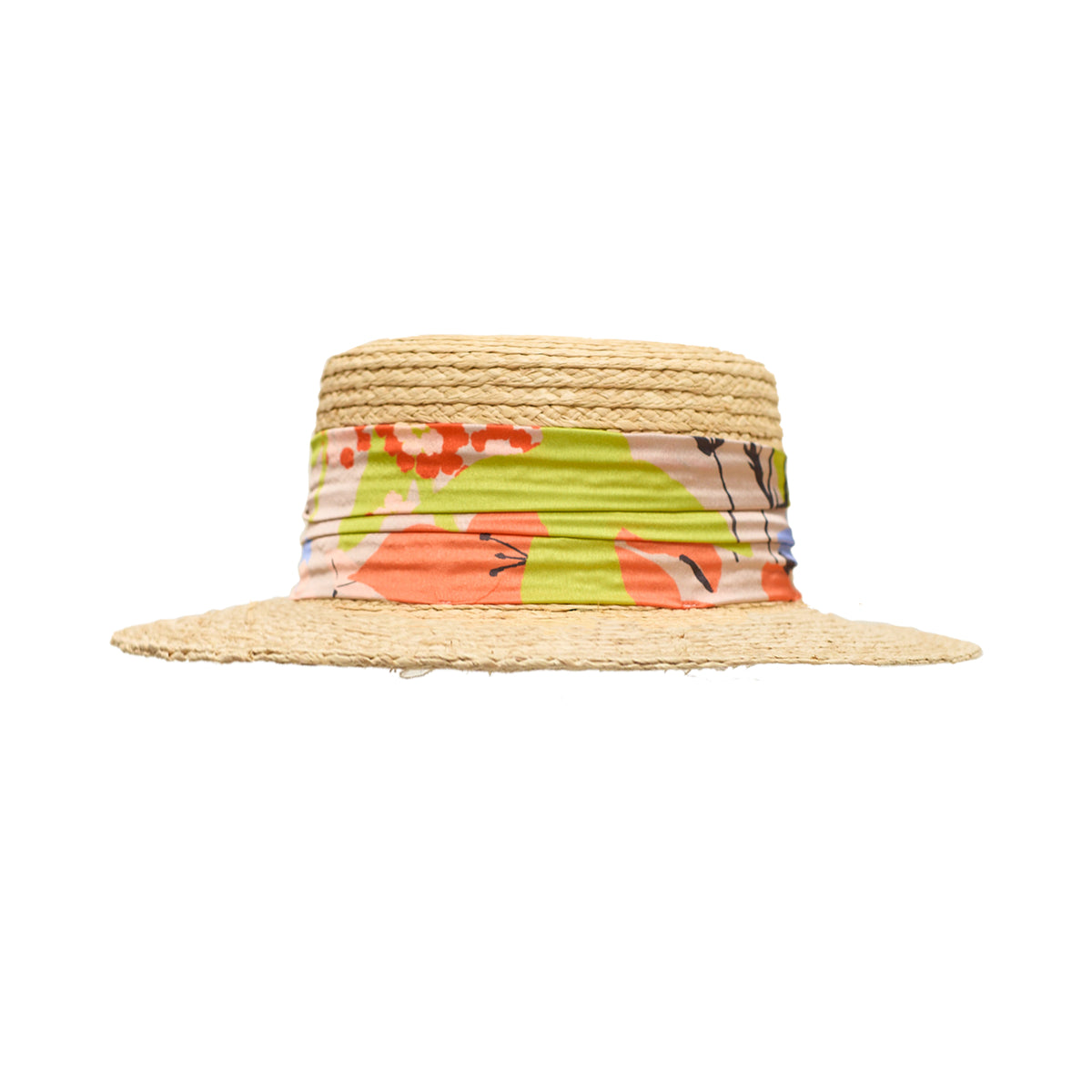Lack Of Color Size Small(55cm) Floral Ribbon 100% Straw Hat Straw Lack Of Color for Women for sale | eBay main image 2