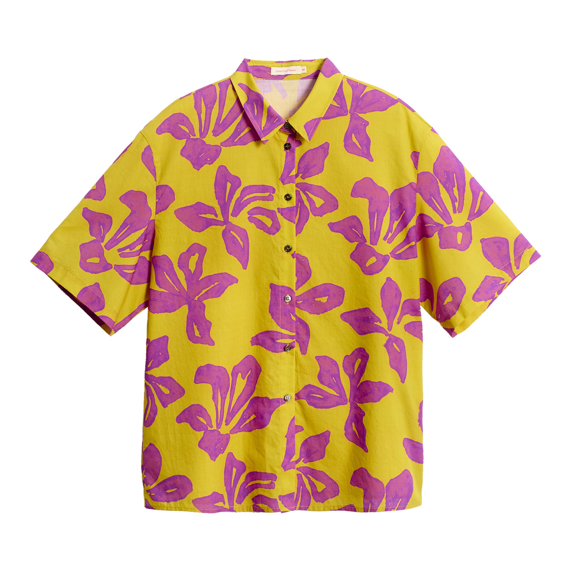 “Tropical Bliss” Oversized Hawaii Shirt - Golden Hour - S - LOST PATTERN Shirt