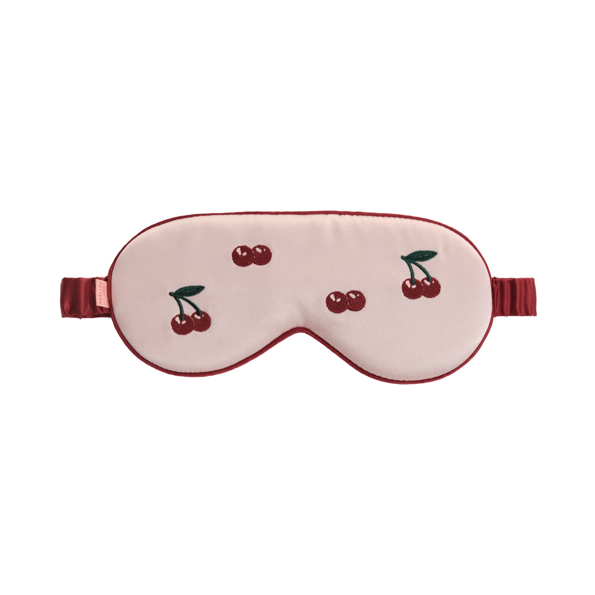 "Lost Cherries" Silk Sleep Eye Mask - Pink & Red - LOST PATTERN Eye Masks