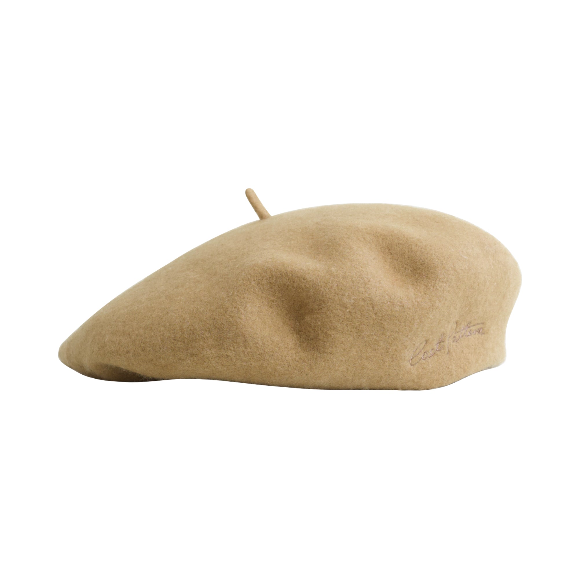 "Bon Chic" Wool Beret - Light Camel - Light Camel - LOST PATTERN Cashmere