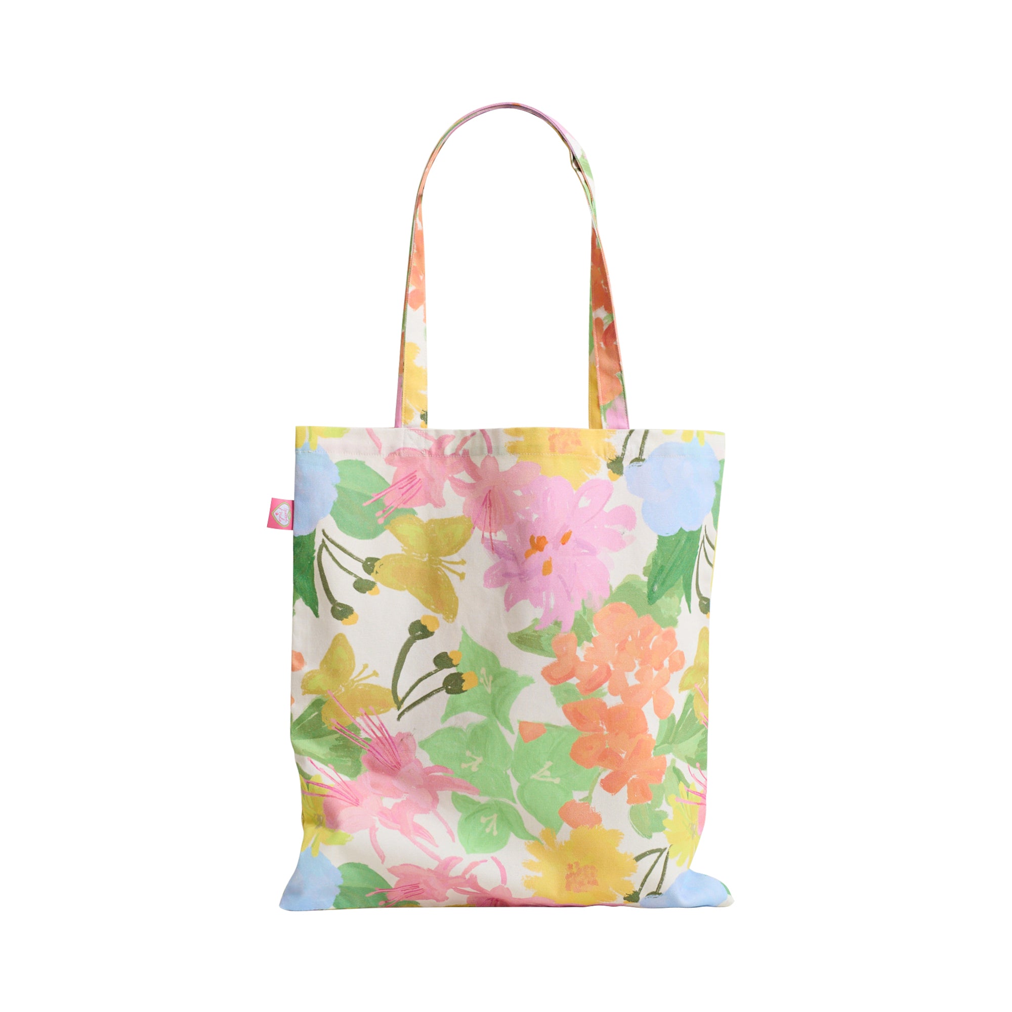 FRIDA x LOST PATTERN "Frida's Garden" Tote Bag - Pink - Pink - LOST PATTERN Tote Bag