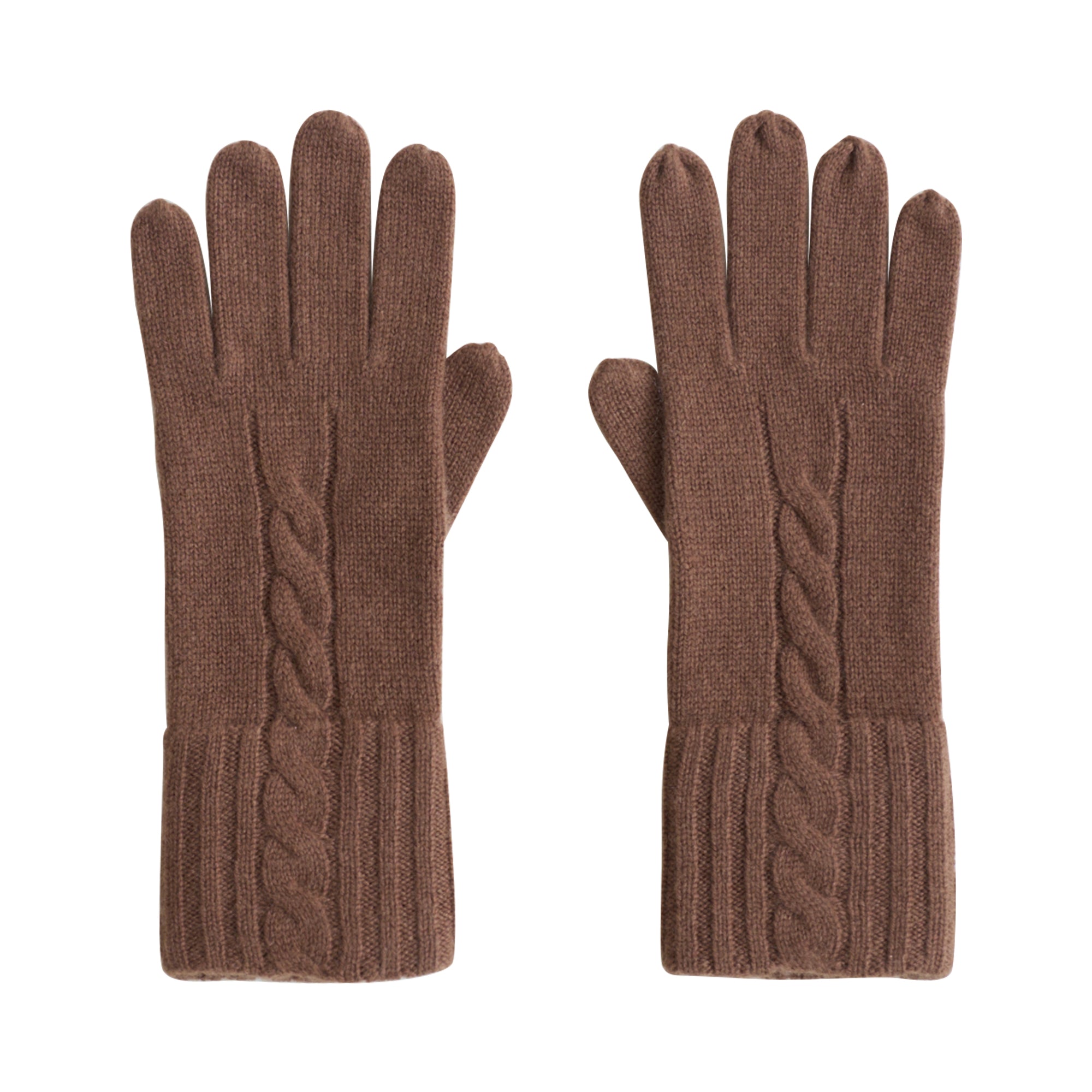 "Warmth Whisper" Cashmere Gloves - Chocolate Brown