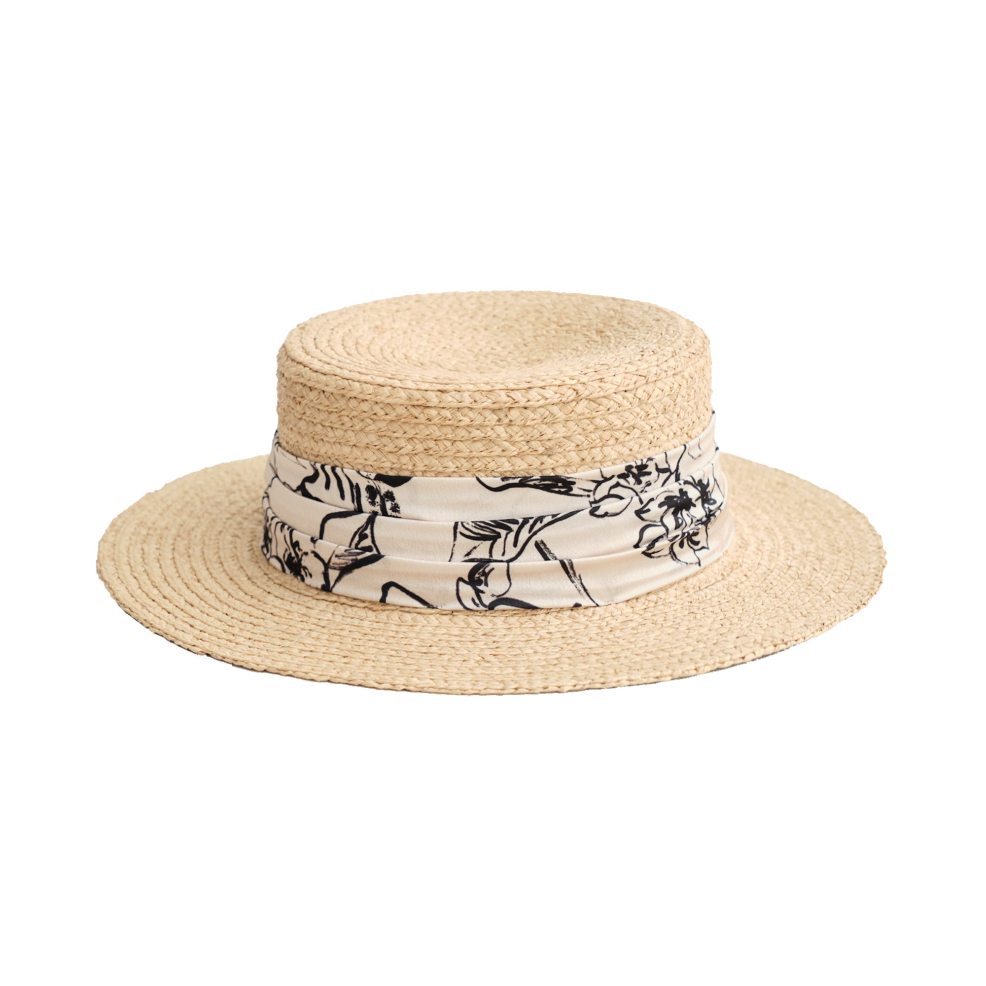 "La Isla" Straw Hat with Ribbon Band - Cream - LOST PATTERN Hats